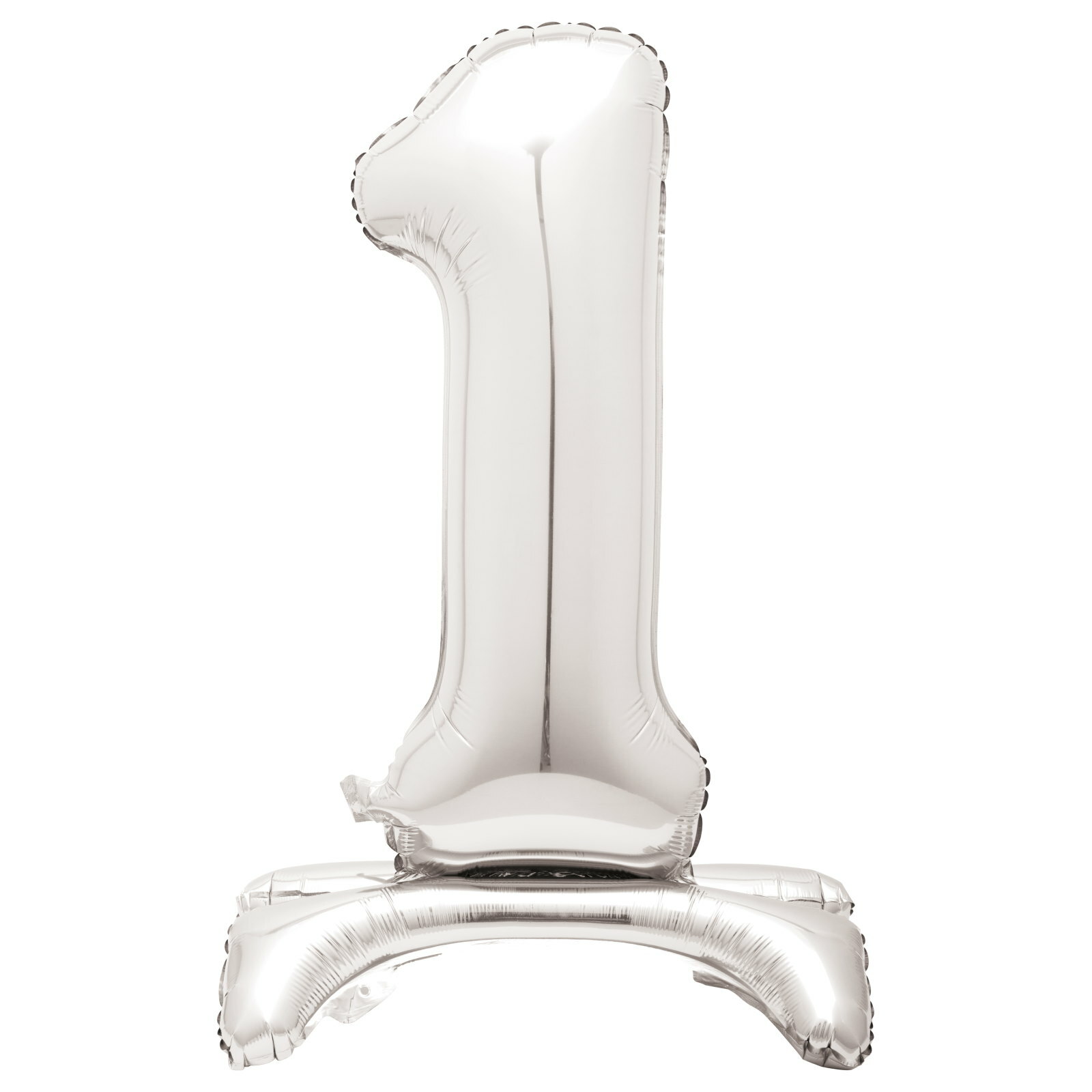 Silver Number 1 Stand Up Air Fill Balloon 76cm