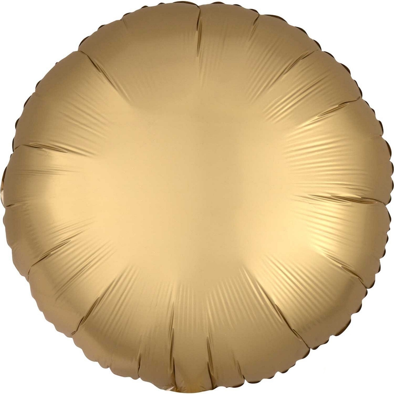 Round Shaped Gold Satin Luxe Foil Balloon 43cm