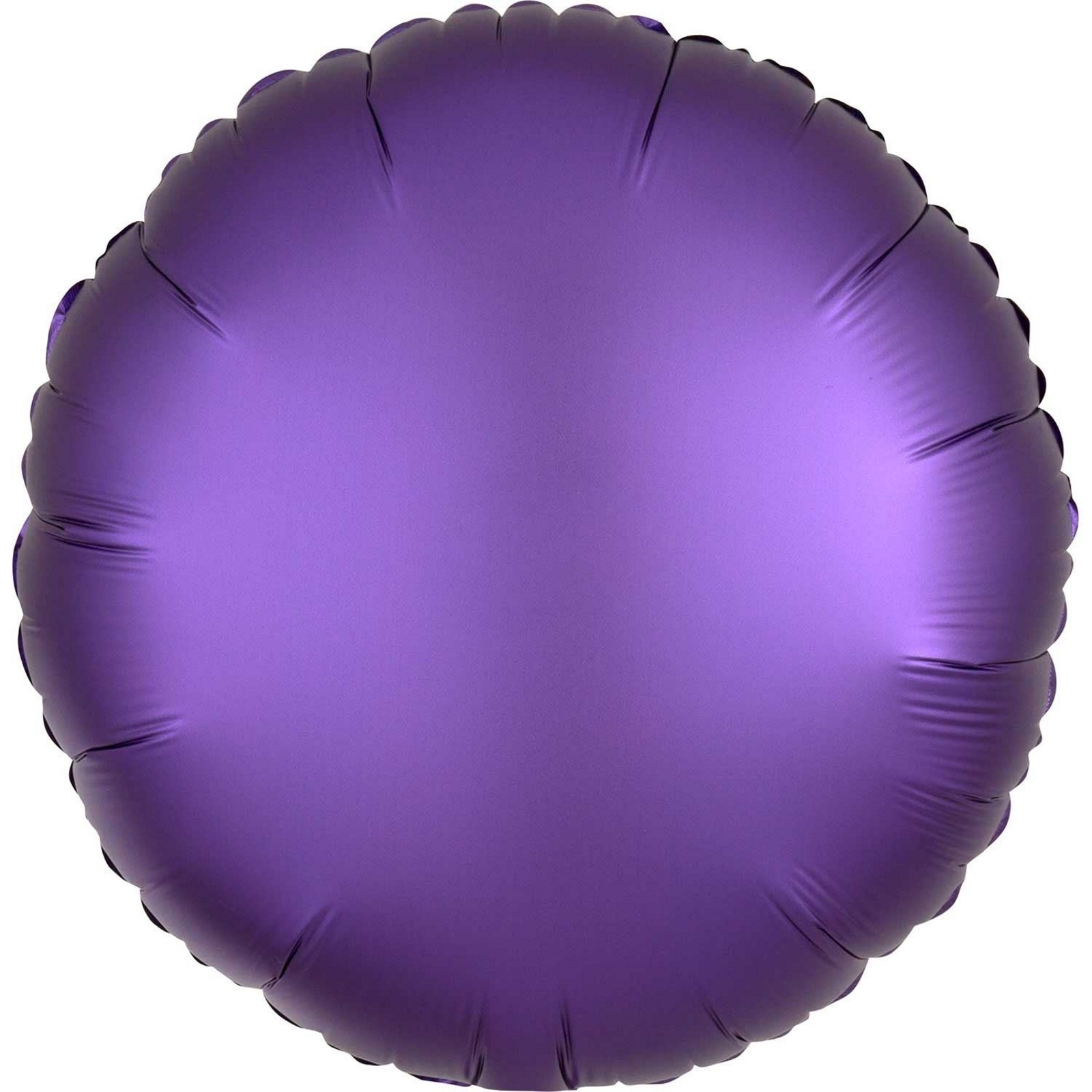 Round Shaped Purple Satin Luxe Foil Balloon 43cm