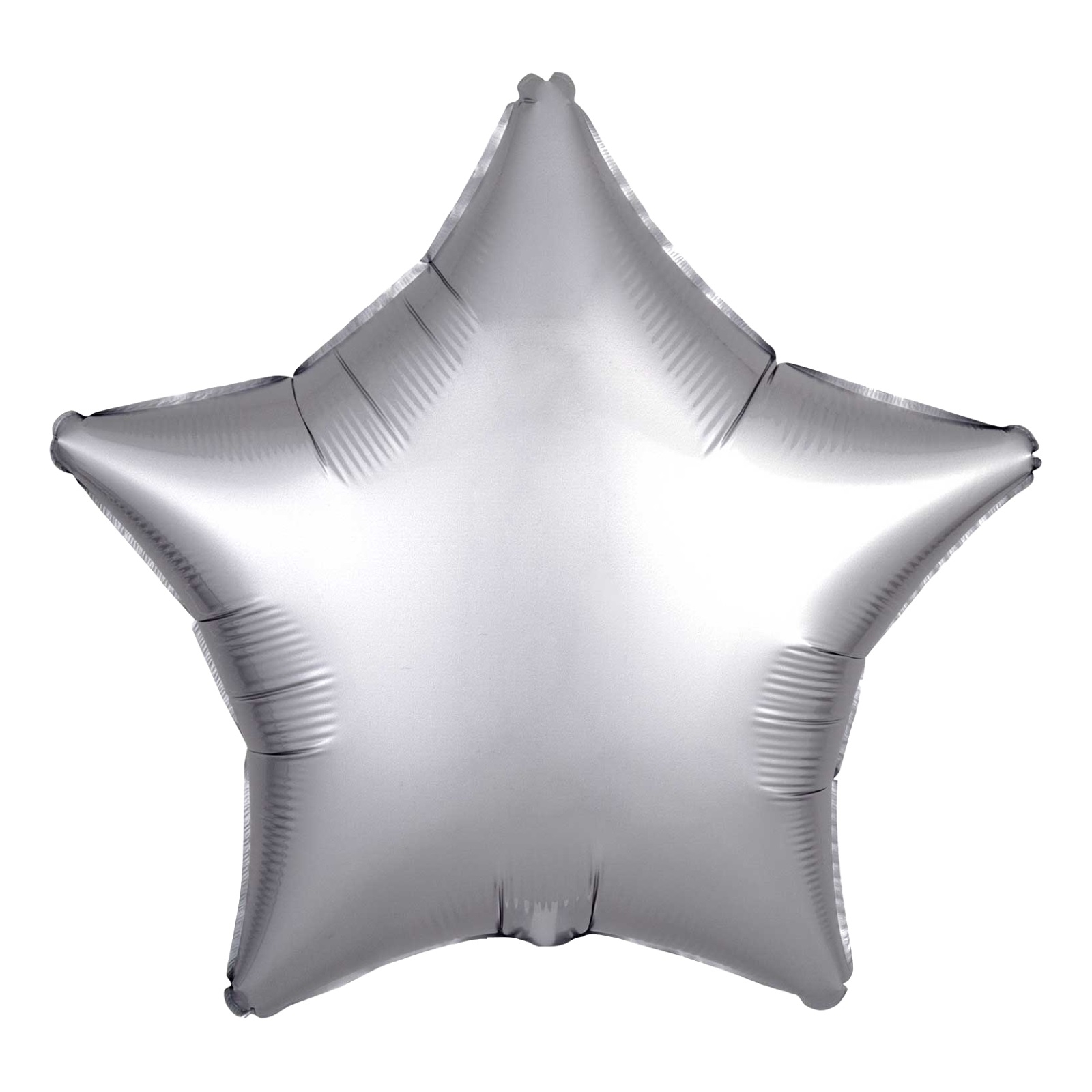 Star Shaped Silver Satin Luxe Foil Balloon 48cm