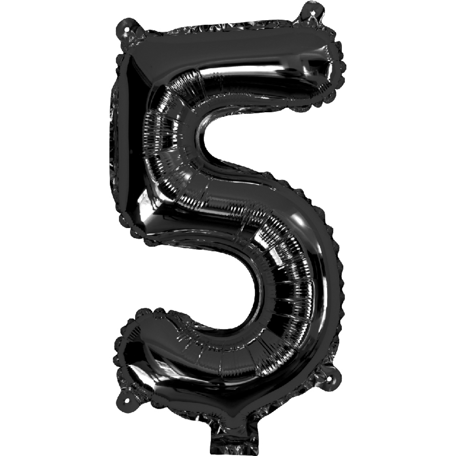 Black Number 5 Foil Air Fill Balloon 35cm