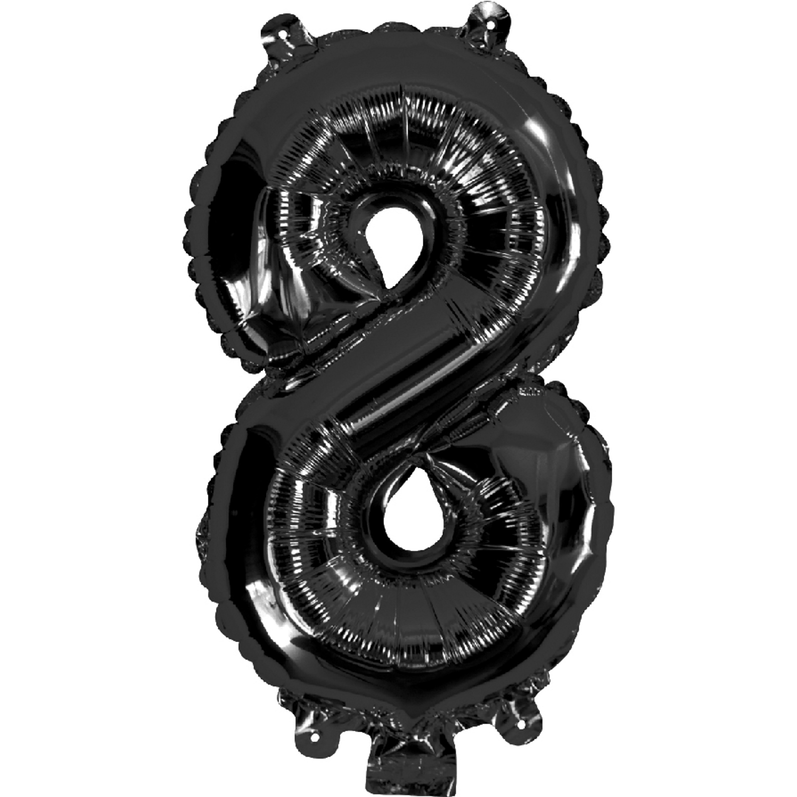 Black Number 8 Foil Air Fill Balloon 35cm