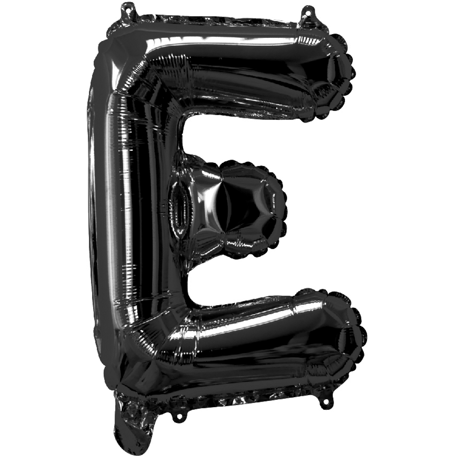 Black Letter E Foil Air Fill Balloon 35cm