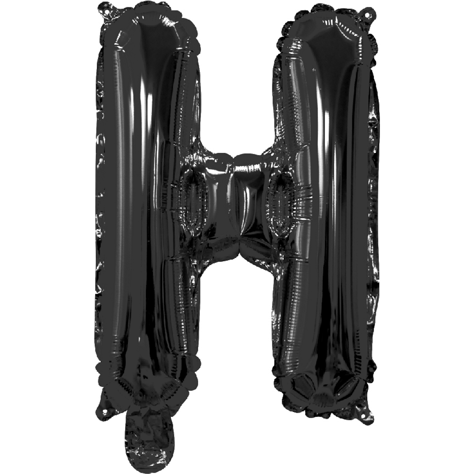 Black Letter H Foil Air Fill Balloon 35cm