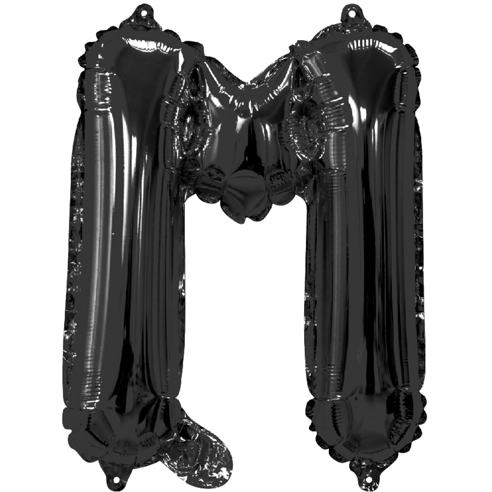 Black Letter M Foil Air Fill Balloon 35cm