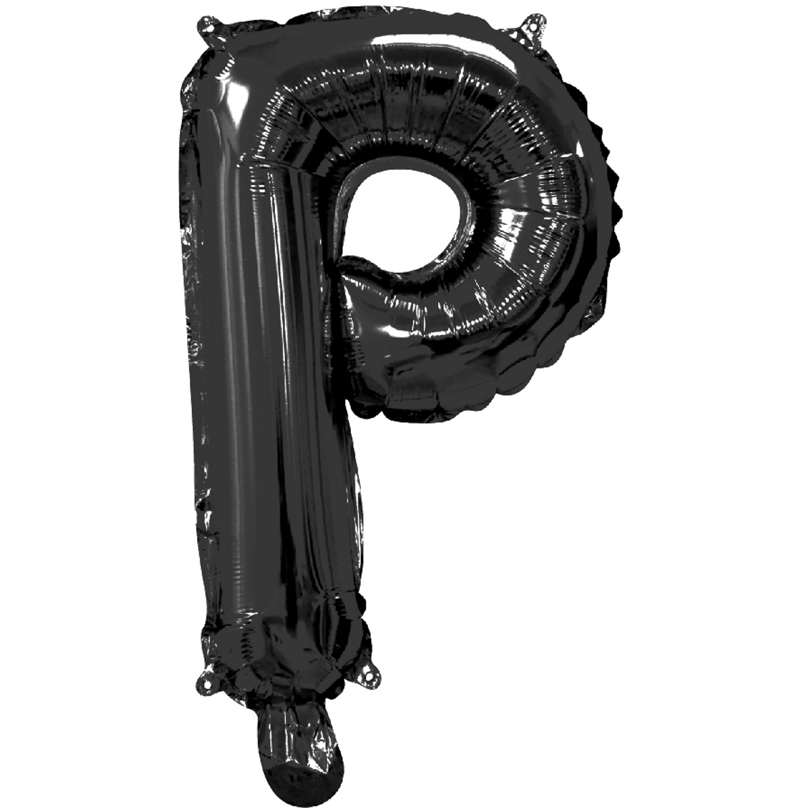 Black Letter P Foil Air Fill Balloon 35cm
