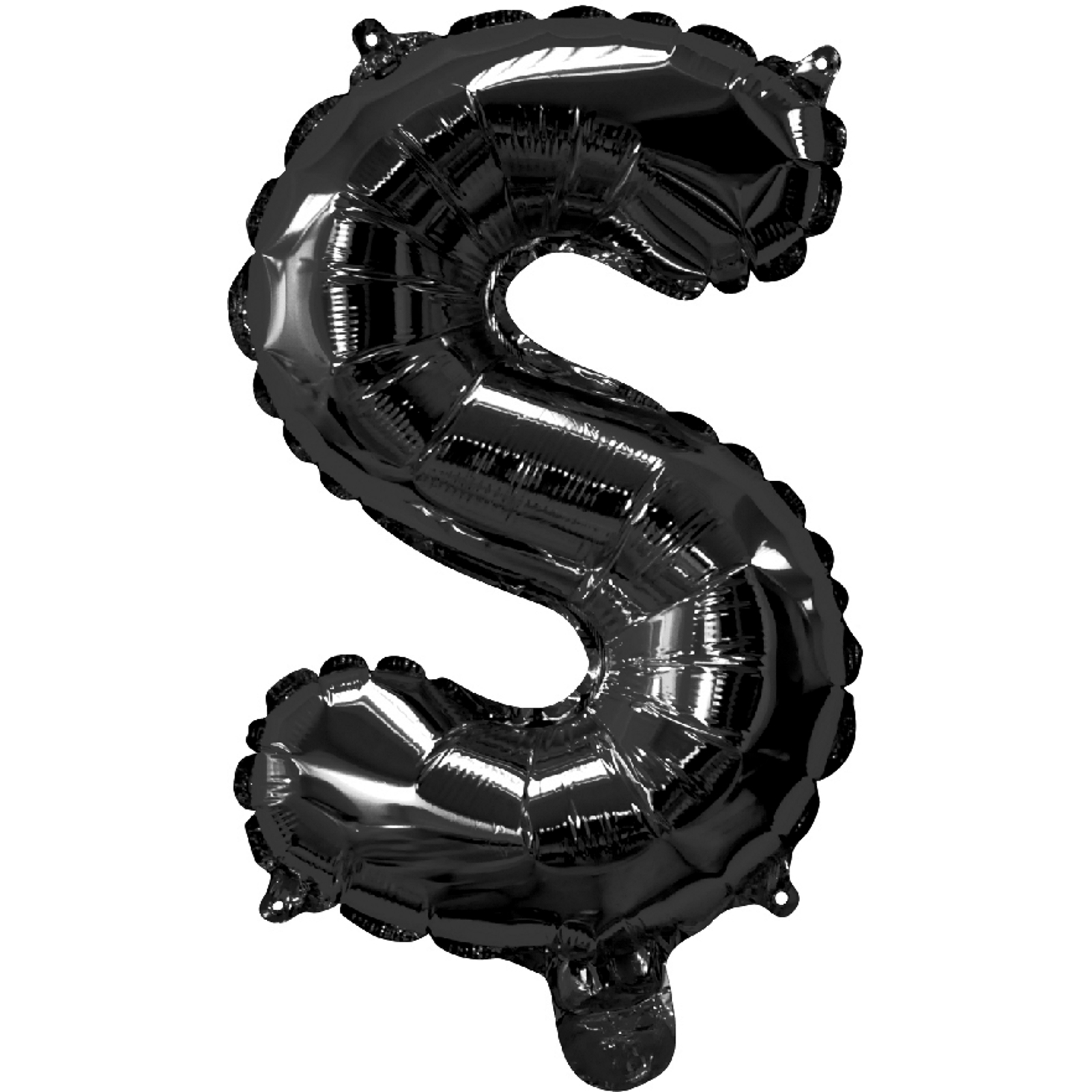 Black Letter S Foil Air Fill Balloon 35cm