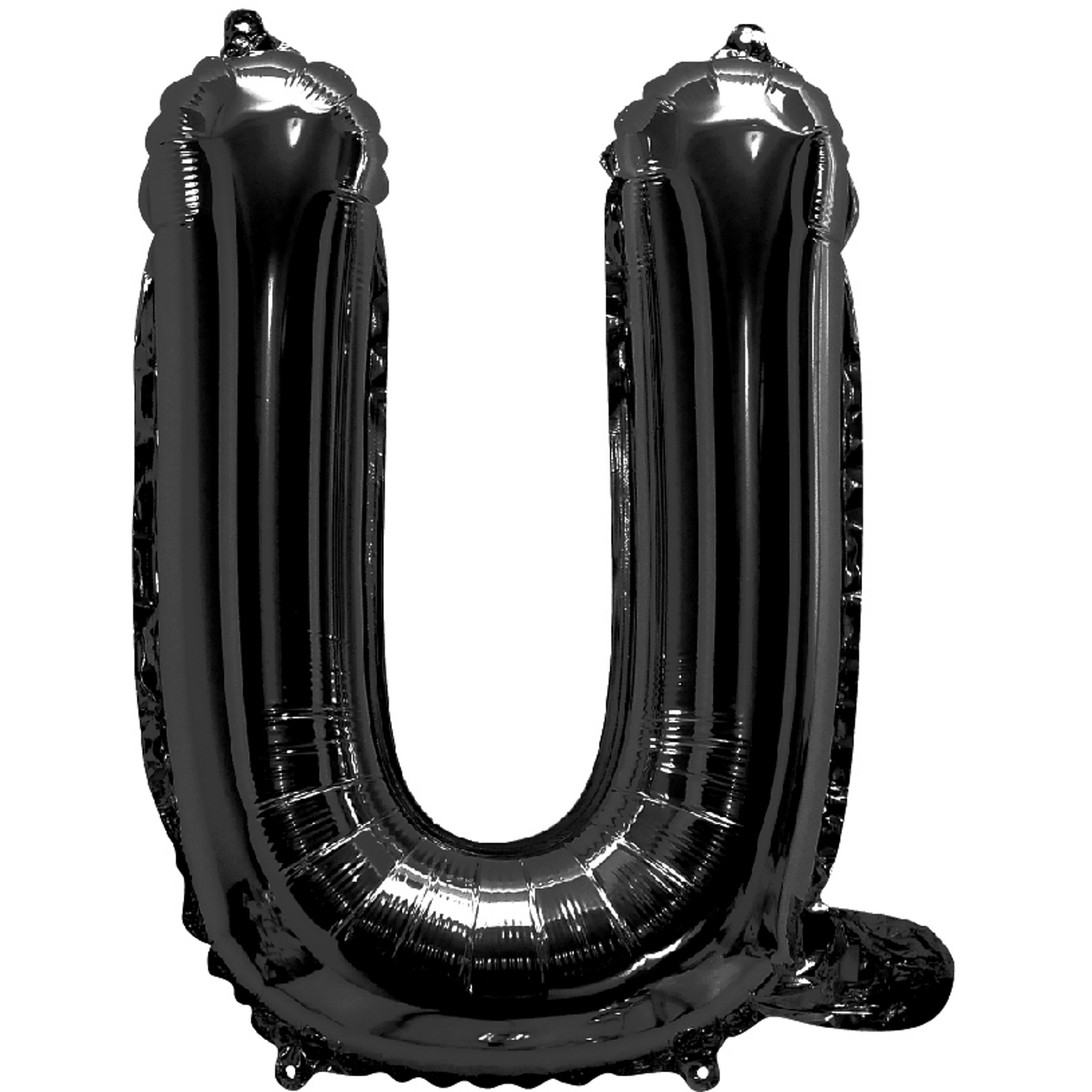 Black Letter U Foil Air Fill Balloon 35cm