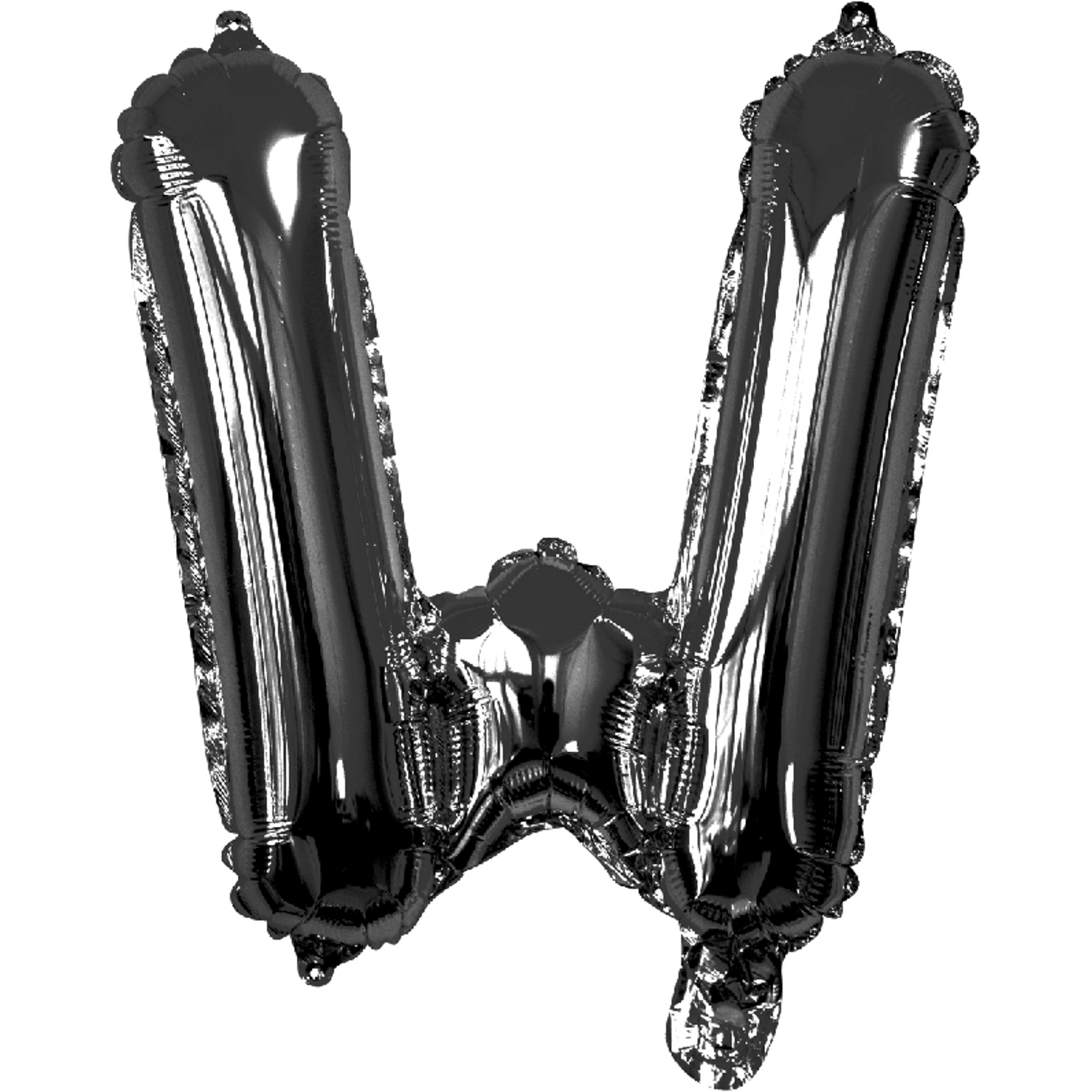Black Letter W Foil Air Fill Balloon 35cm