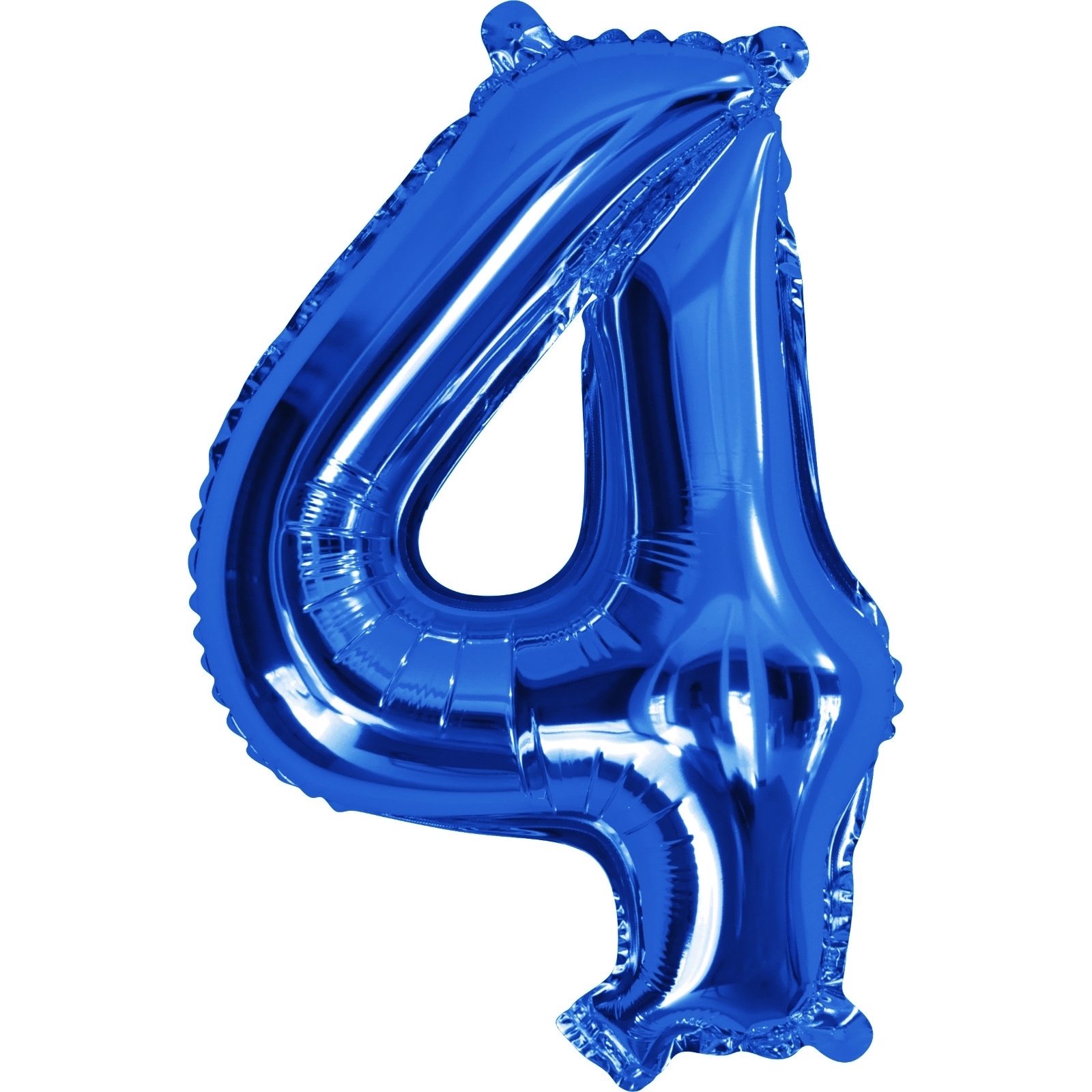 Blue Number 4 Foil Air Fill Balloon 35cm