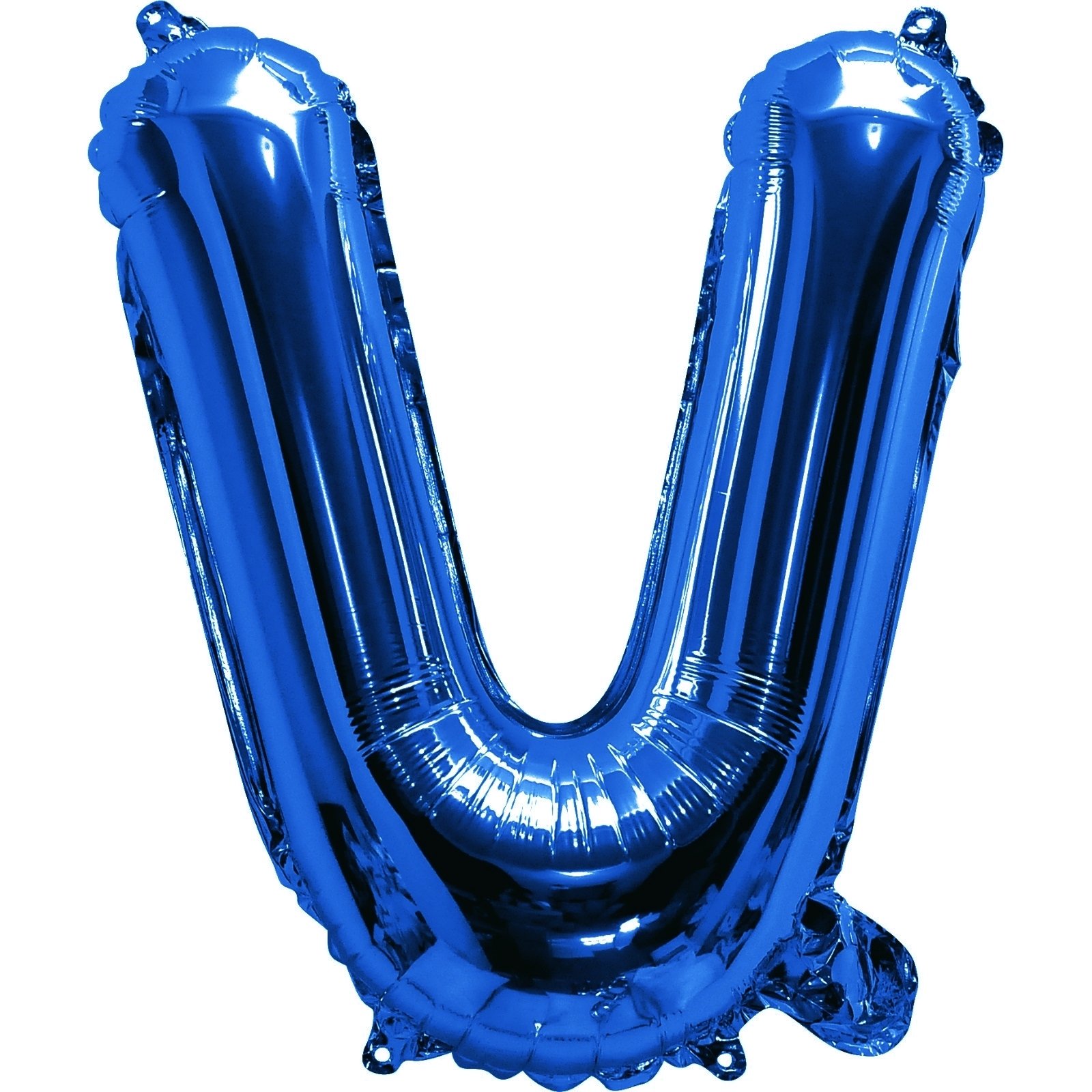 Blue Letter V Foil Air Fill Balloon 35cm