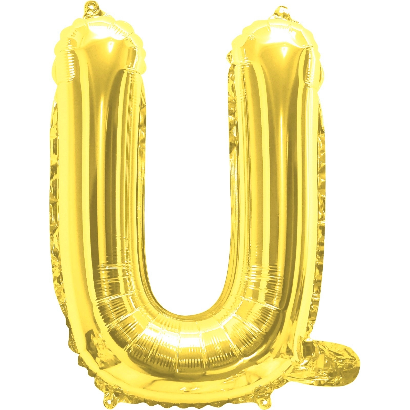 Gold Letter U Foil Air Fill Balloon 35cm