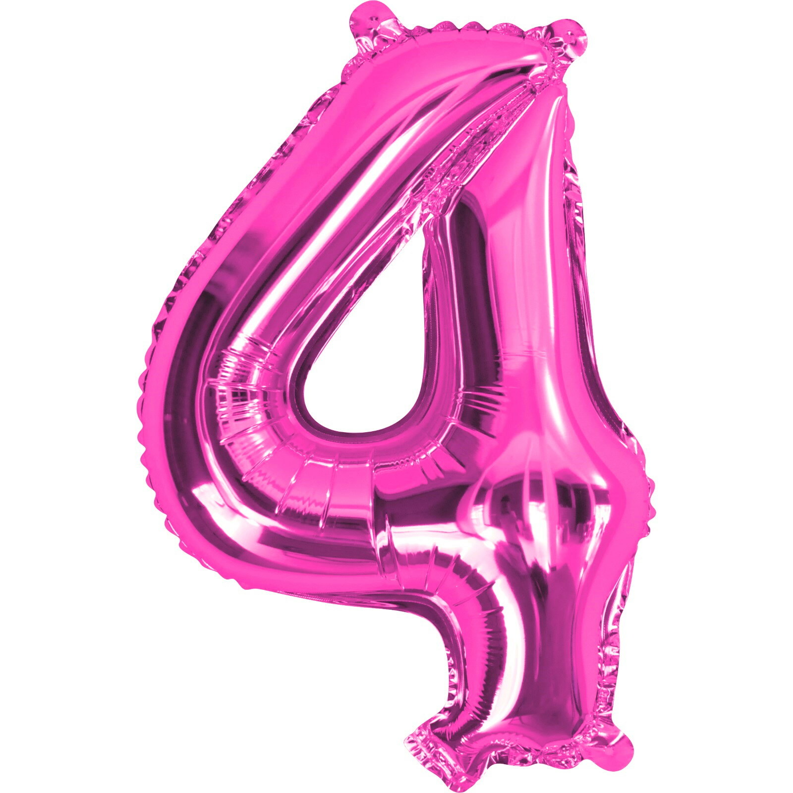 Pink Number 4 Foil Air Fill Balloon 35cm