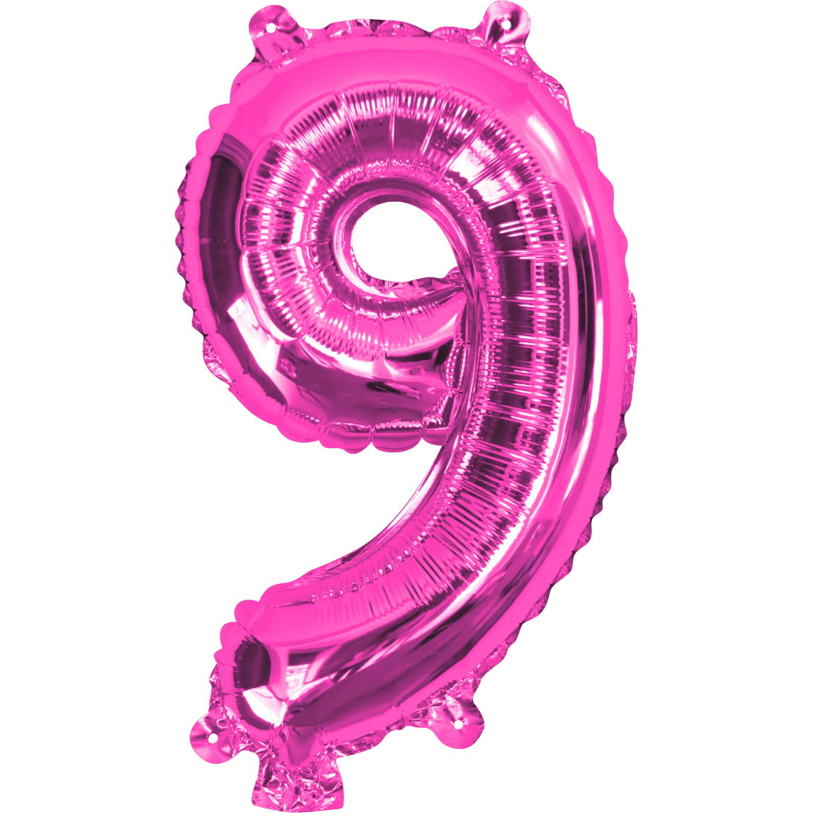 Pink Number 9 Foil Air Fill Balloon 35cm