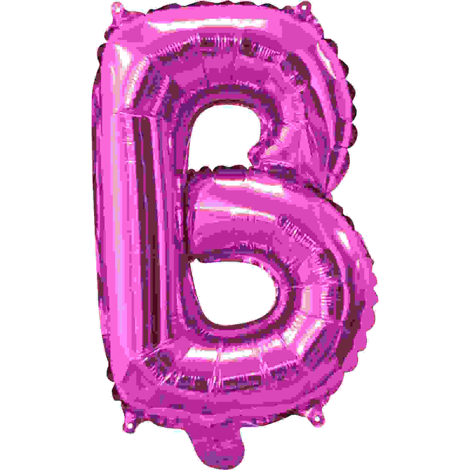 Pink Letter B Foil Air Fill Balloon 35cm