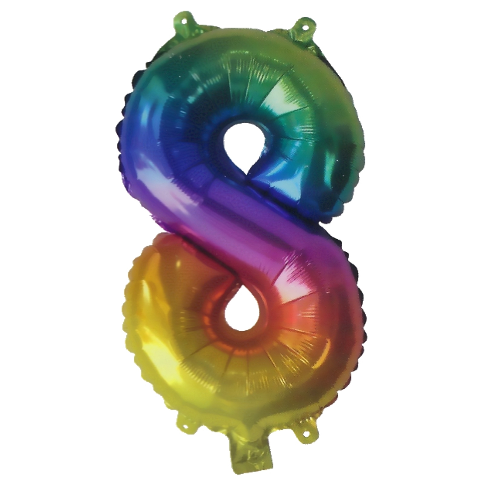 Rainbow Number 8 Balloon 35cm