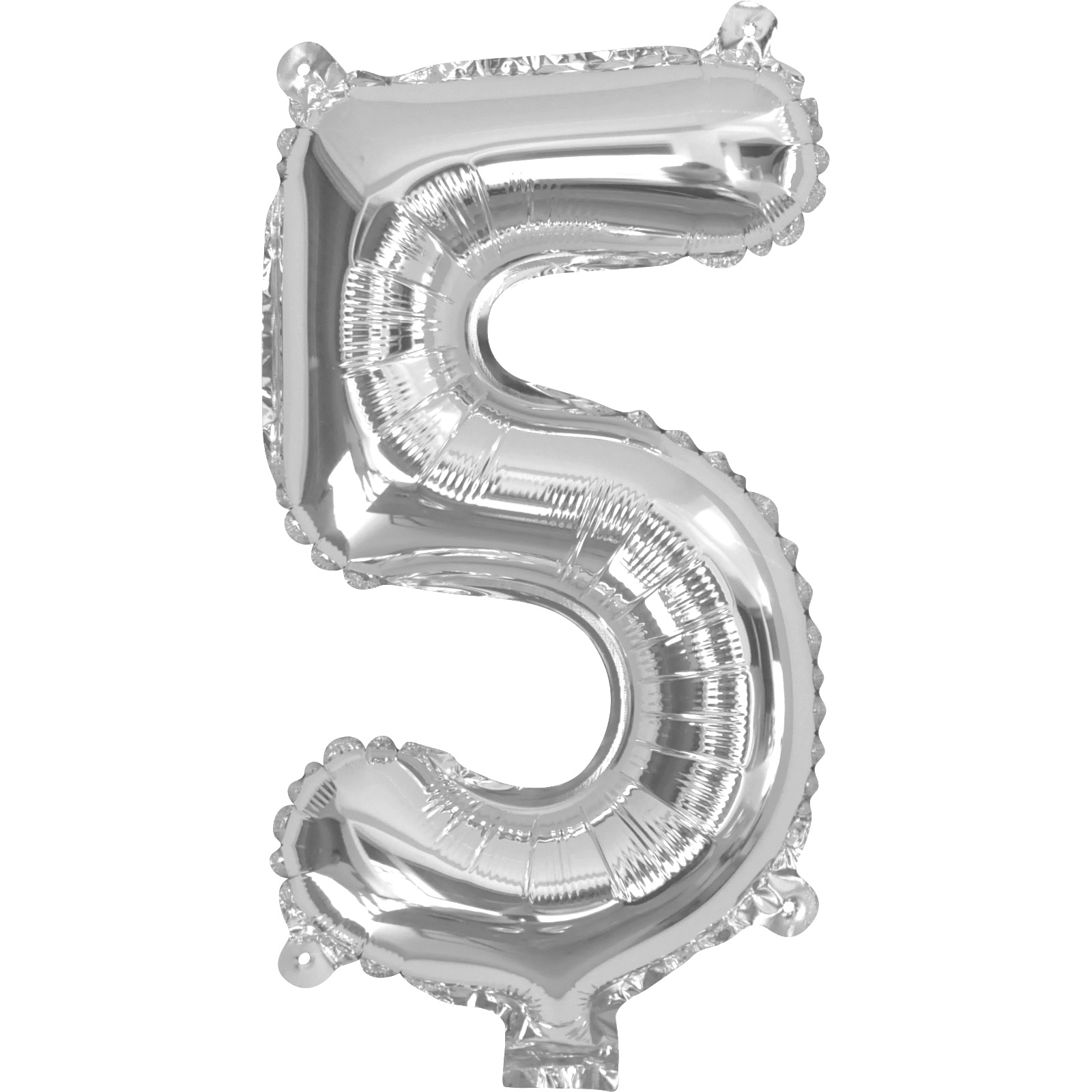 Silver Number 5 Balloon 35cm