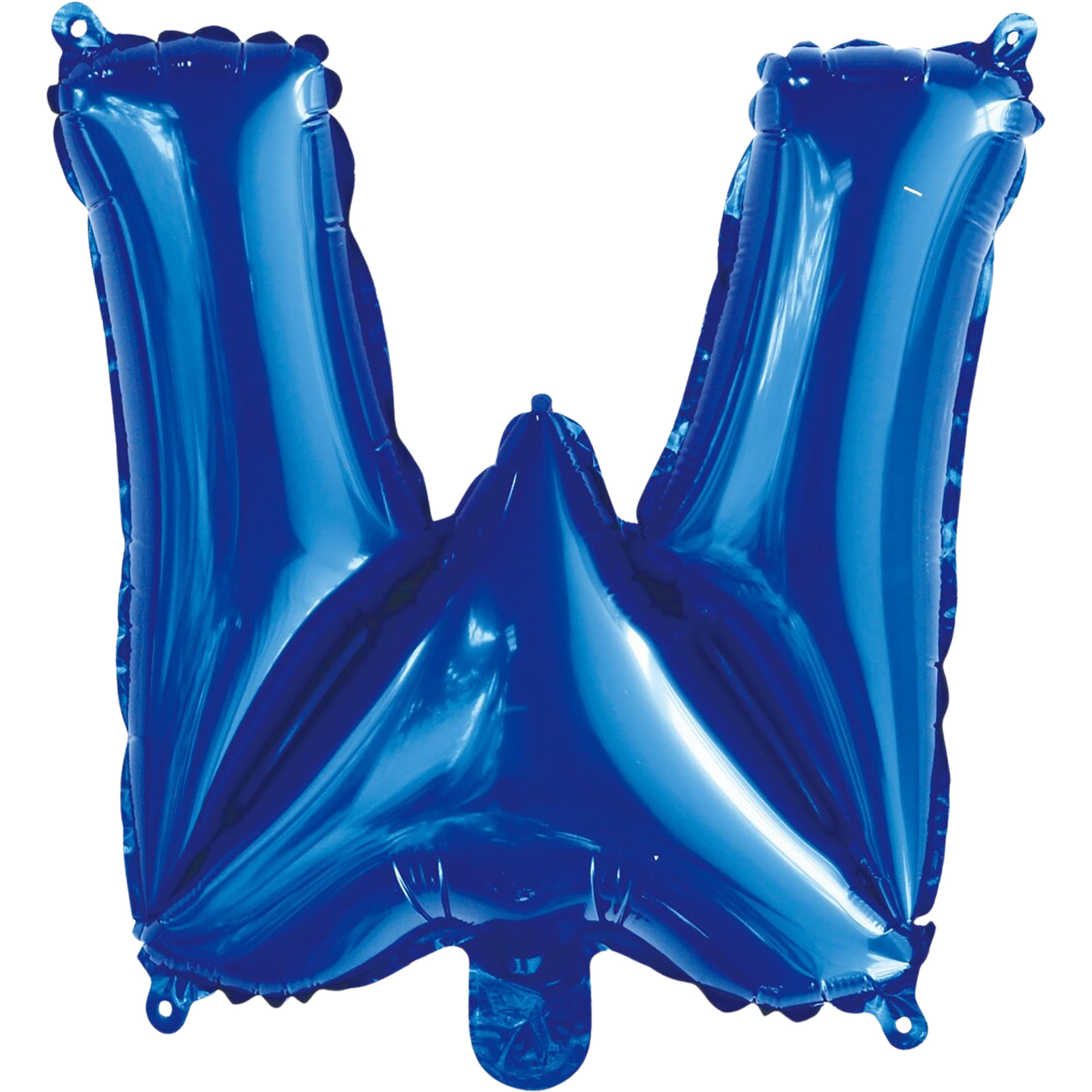 Letter W Blue Foil Air Fill Balloon 35.5cm
