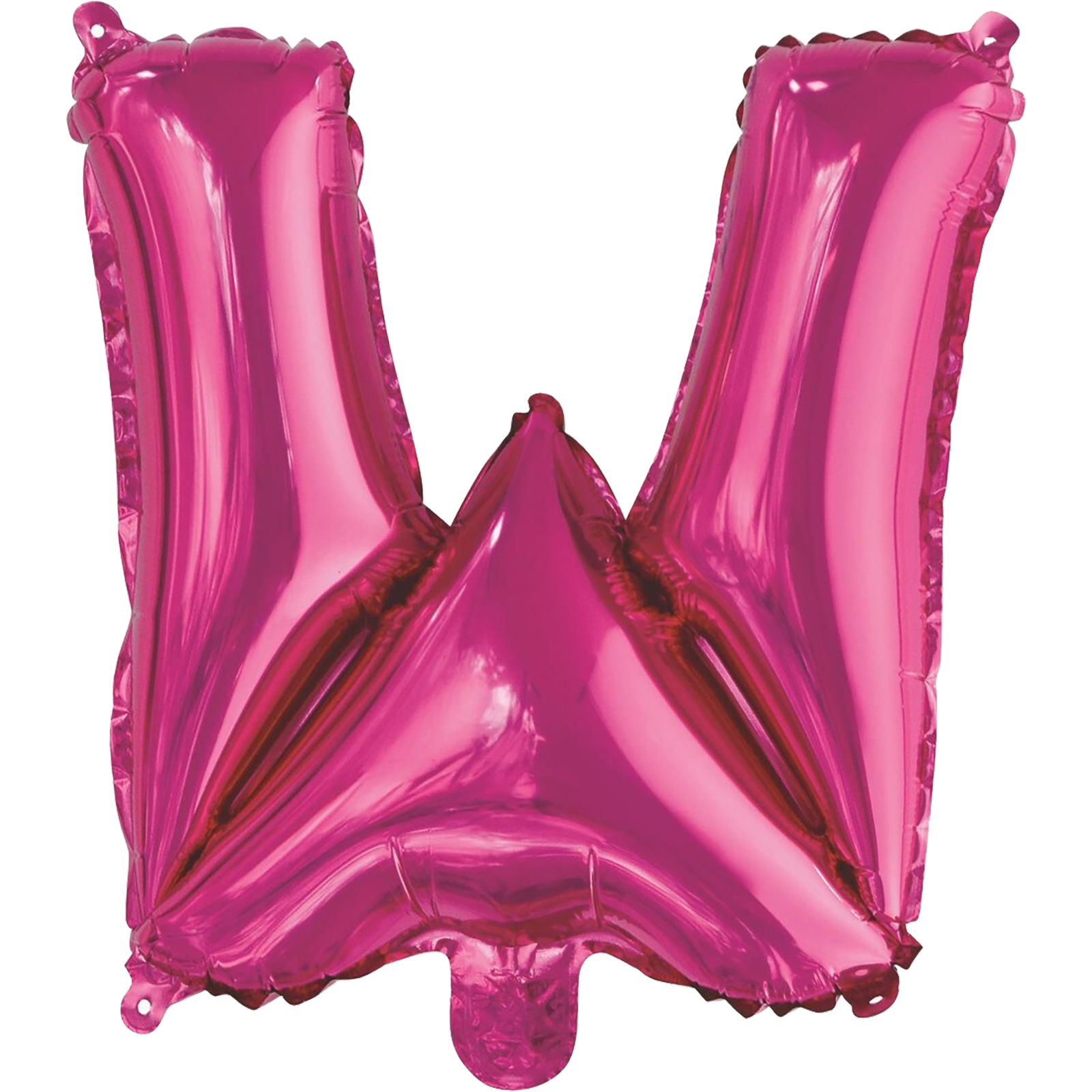 Letter W Hot Pink Foil Air Fill Balloon 35.5cm