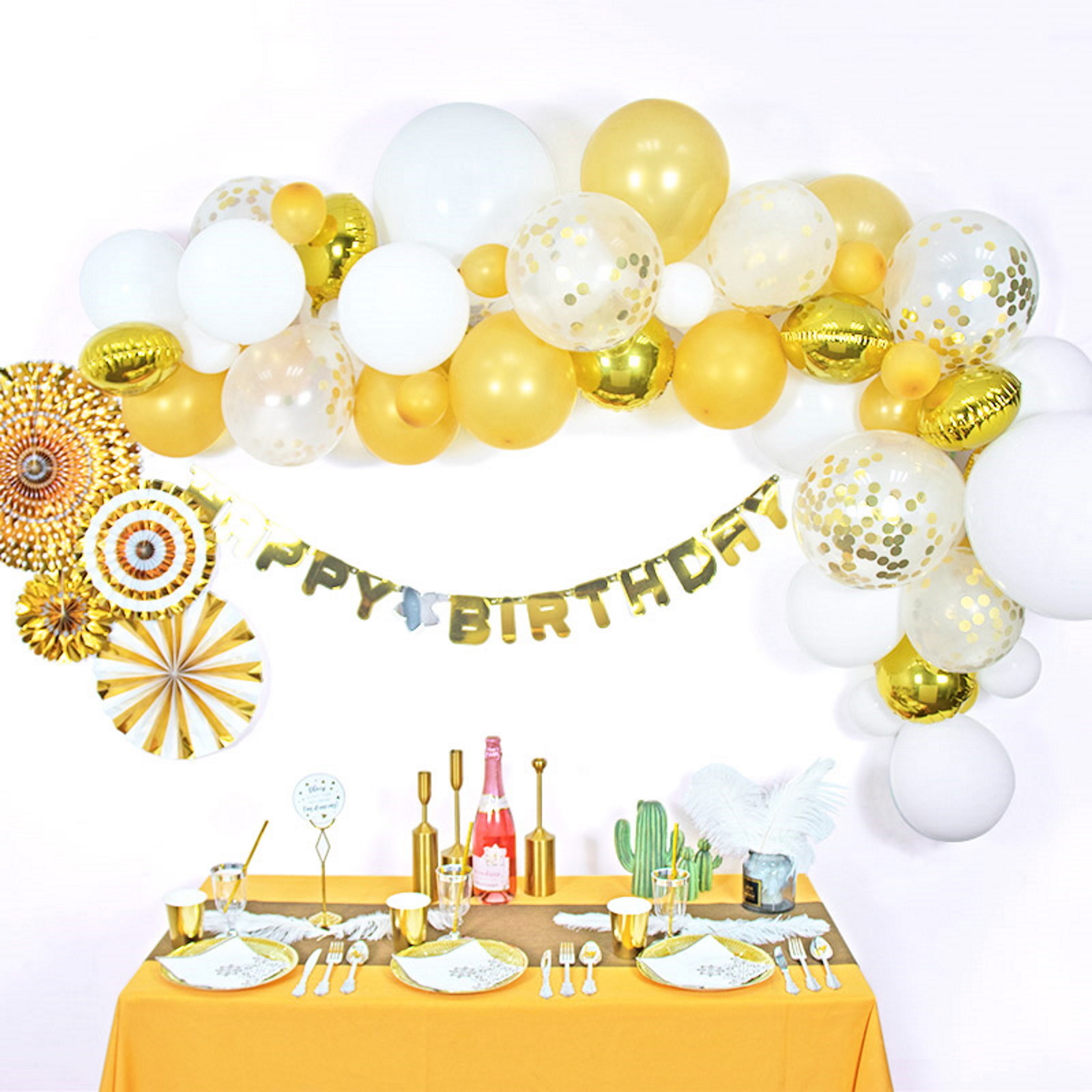 Gold 4m Balloon Arch Kit