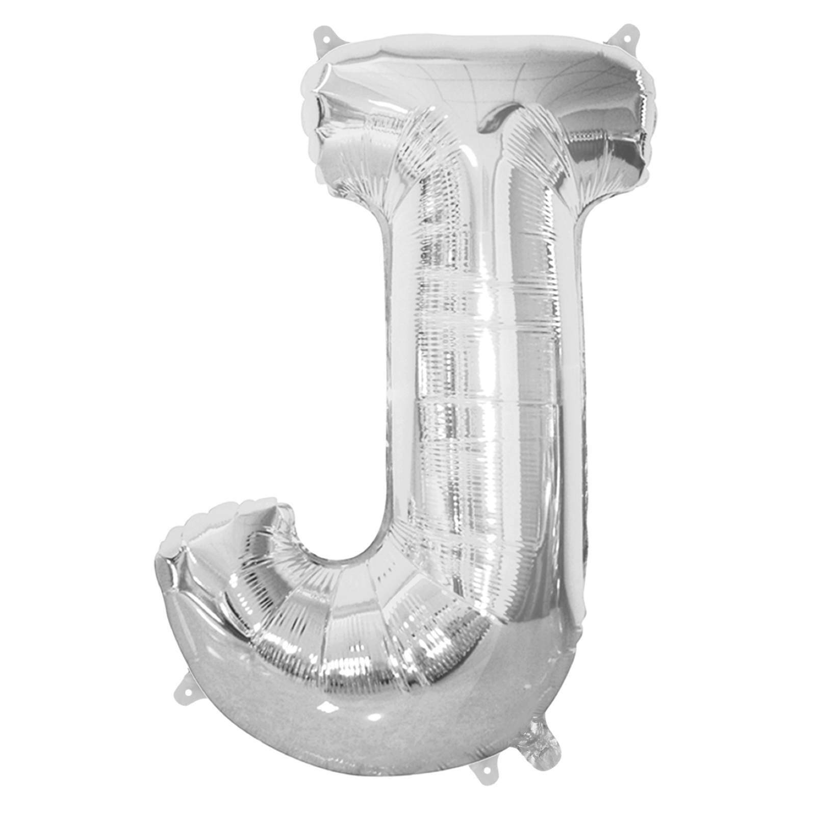 Silver Foil J Balloon 86cm