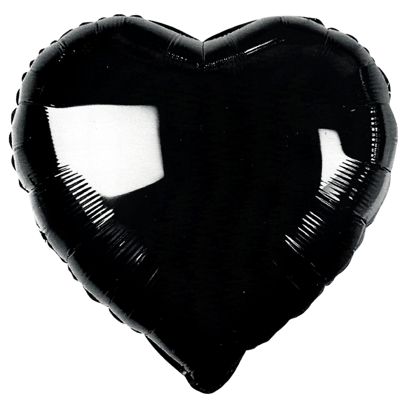 Heart Shaped Black Foil Balloon 45cm