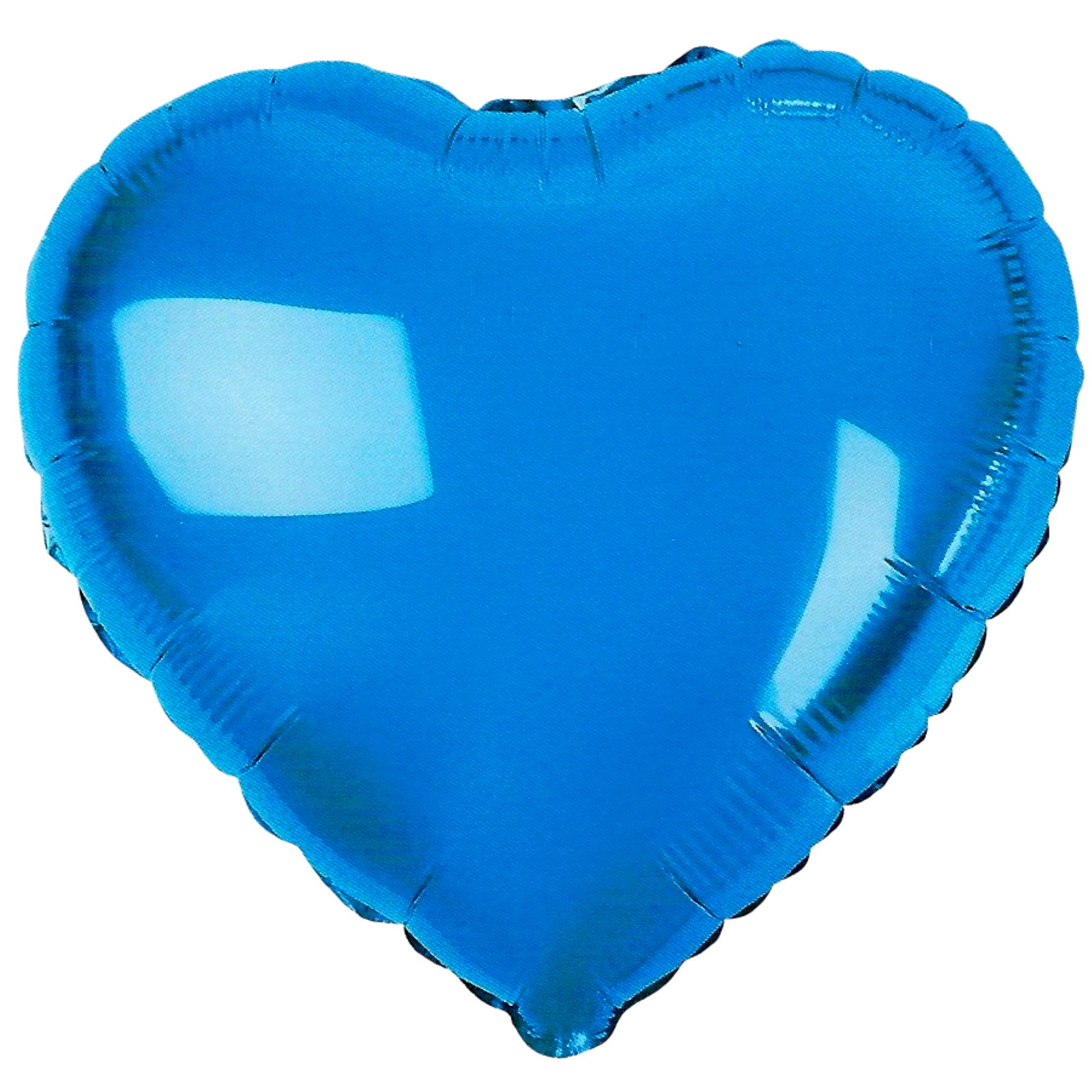 Heart Shaped Metallic Blue Foil Balloon 45cm