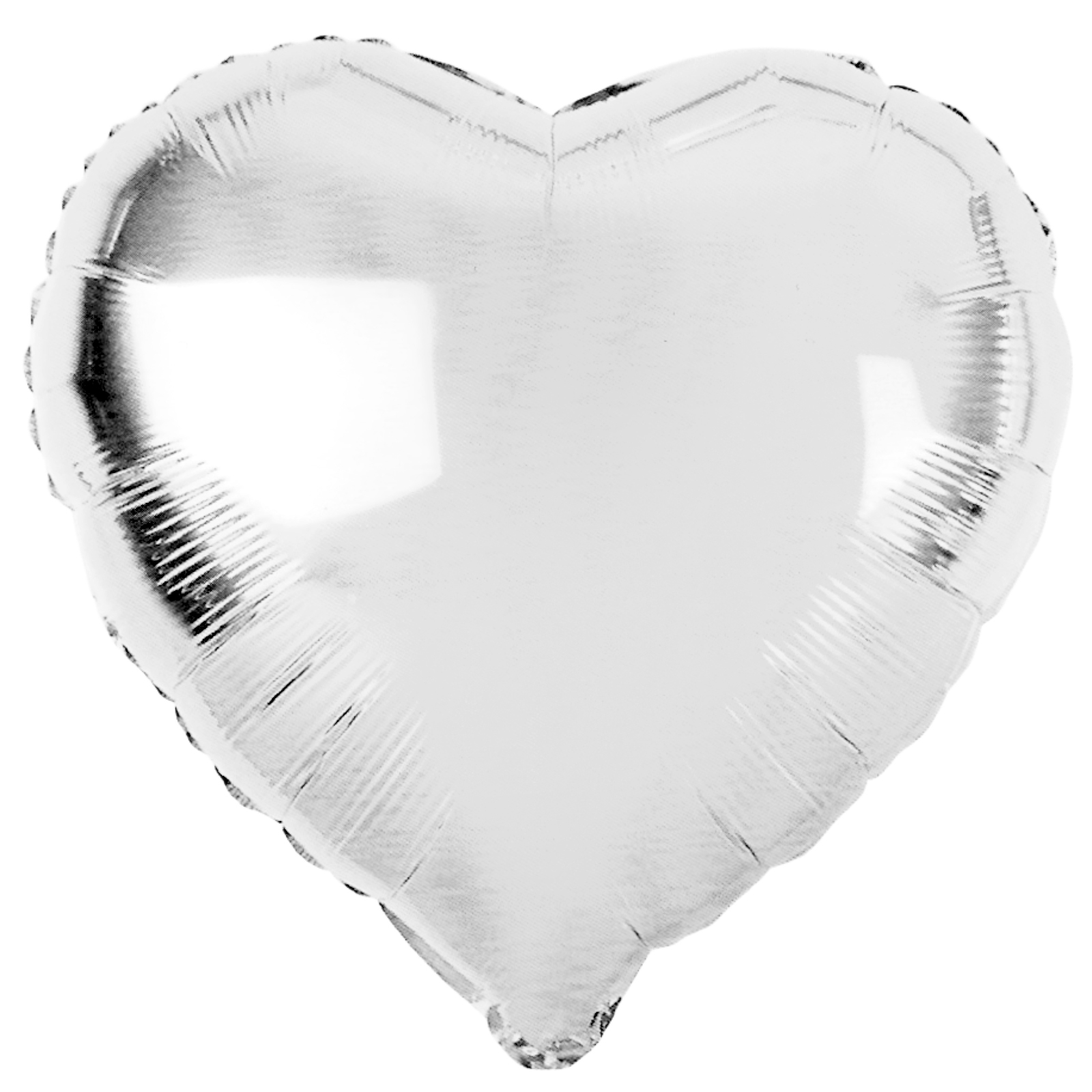 Heart Shaped Silver Foil Balloon 45cm