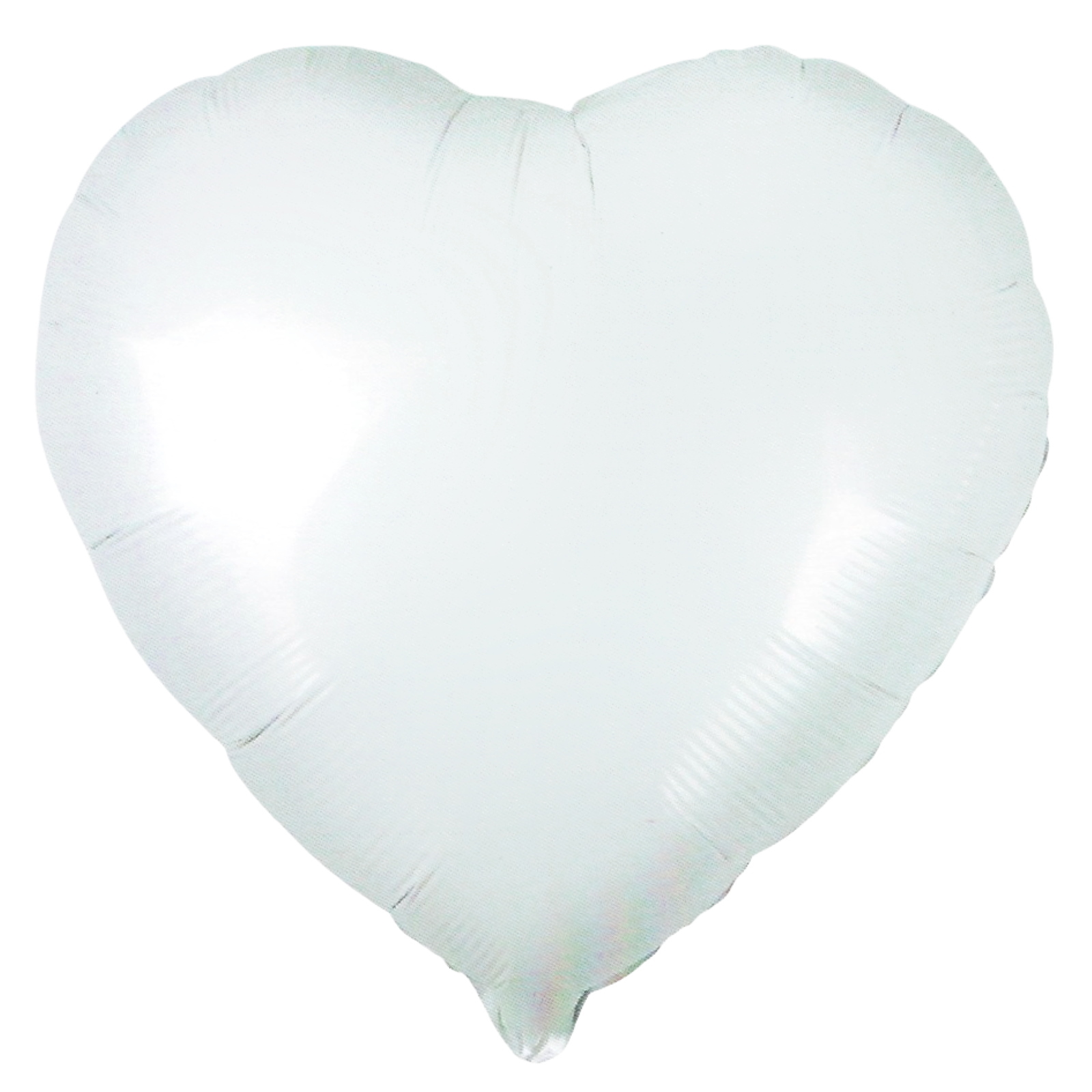 Heart Shaped White Foil Balloon 45cm
