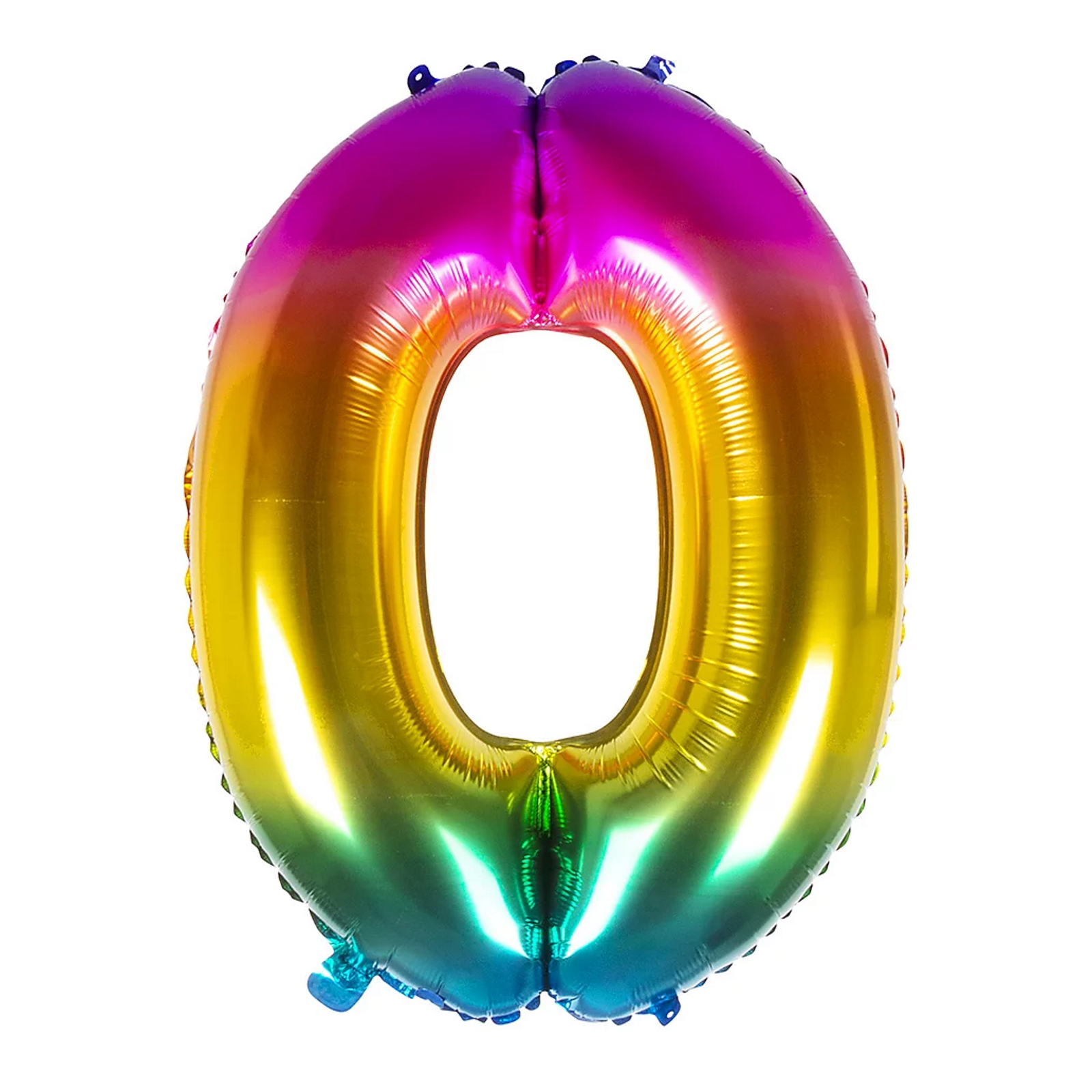 Rainbow Number 0 Balloon 86cm
