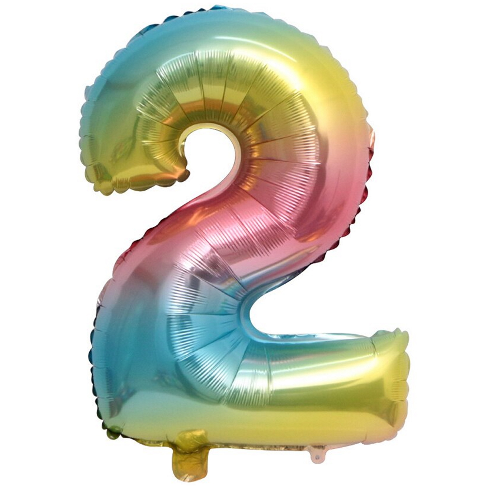 Rainbow Ombre Number 2 Balloon 100cm