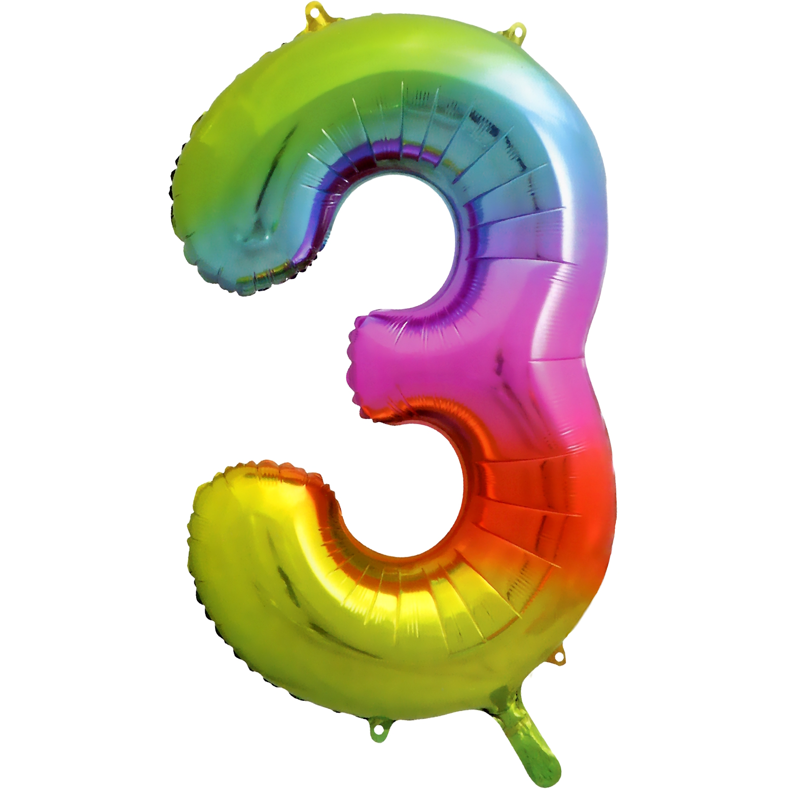Rainbow Splash Foil Number 3 Balloon 86cm