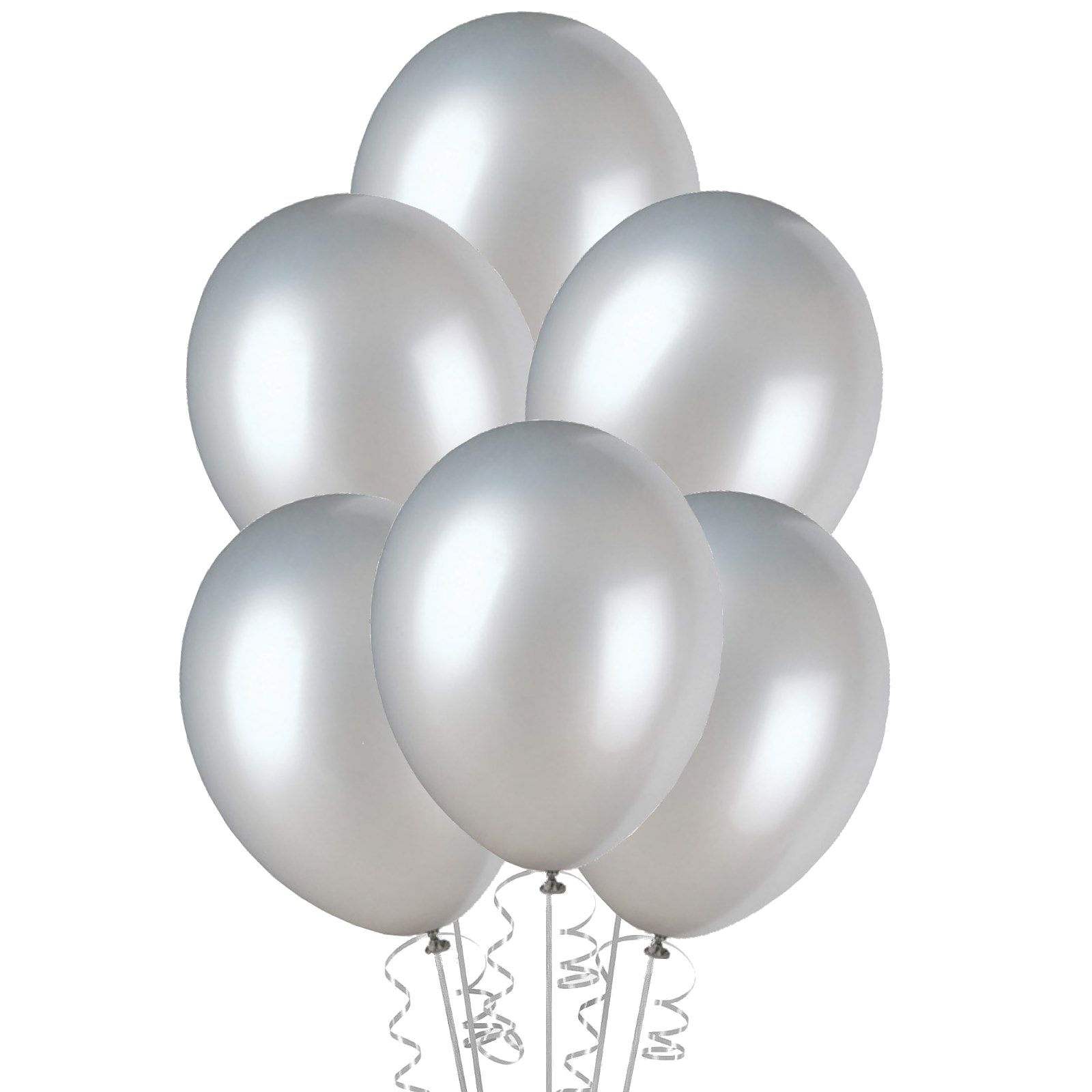Silver Balloons 30cm Round (Pack of 25)