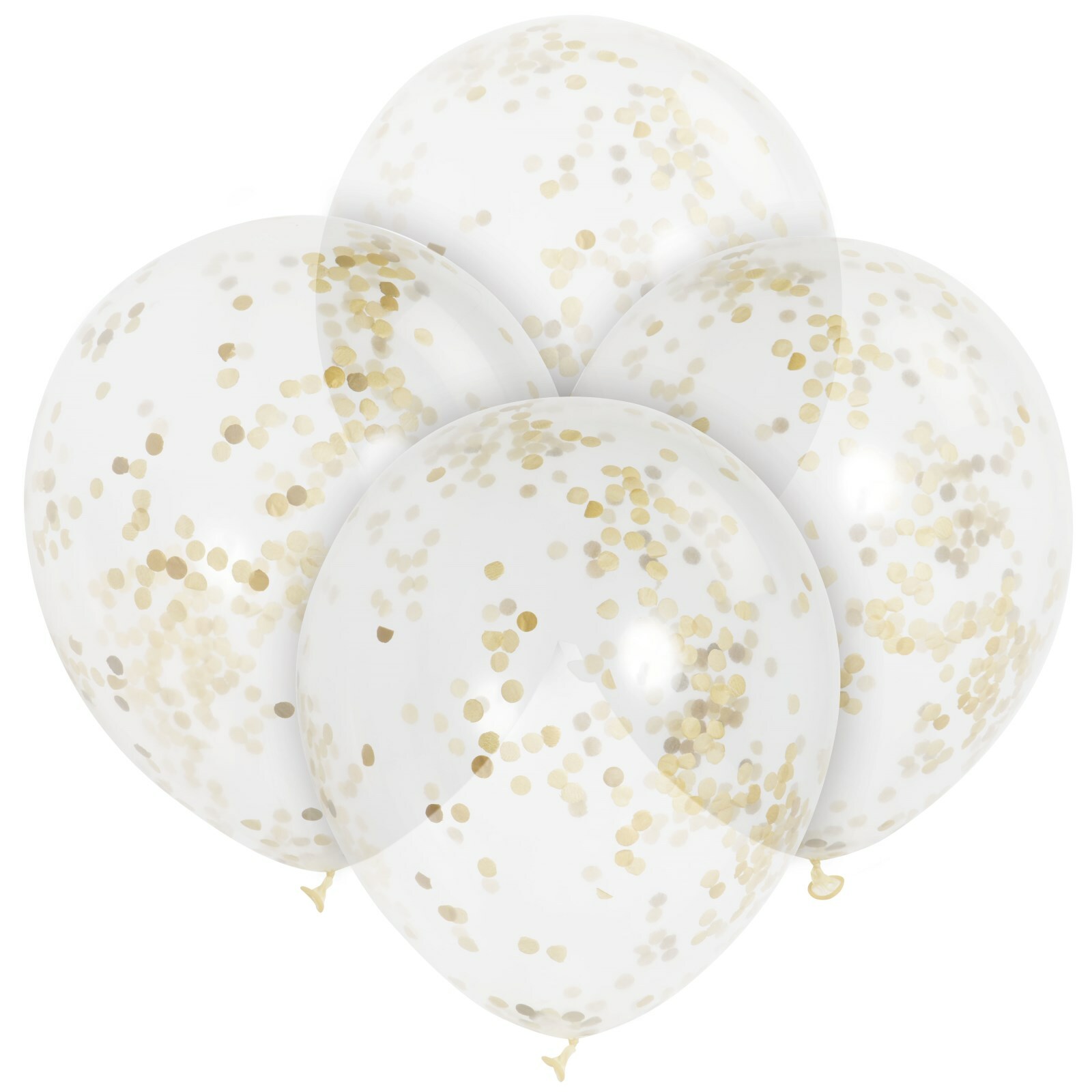 Gold Confetti Balloons (Pack of 6)