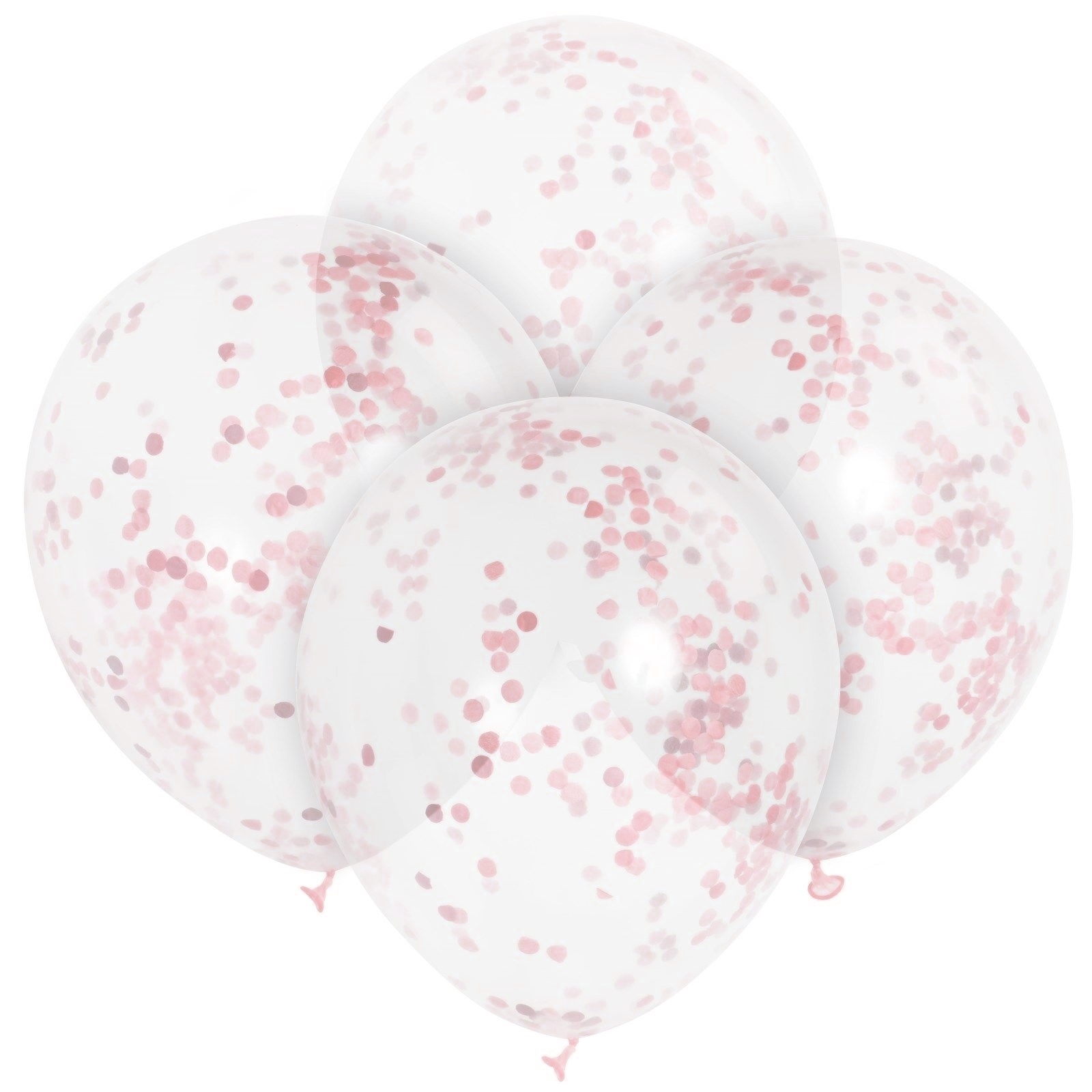 Light Pink Confetti Balloons (Pack of 6)