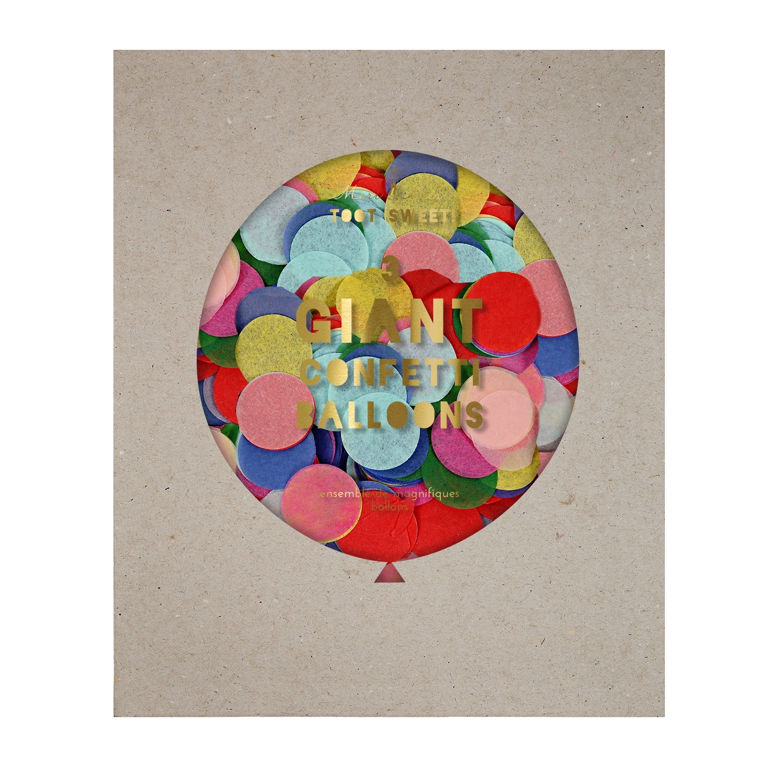 Meri Meri Multi-Colour Giant Confetti Balloons (Pack of 3)