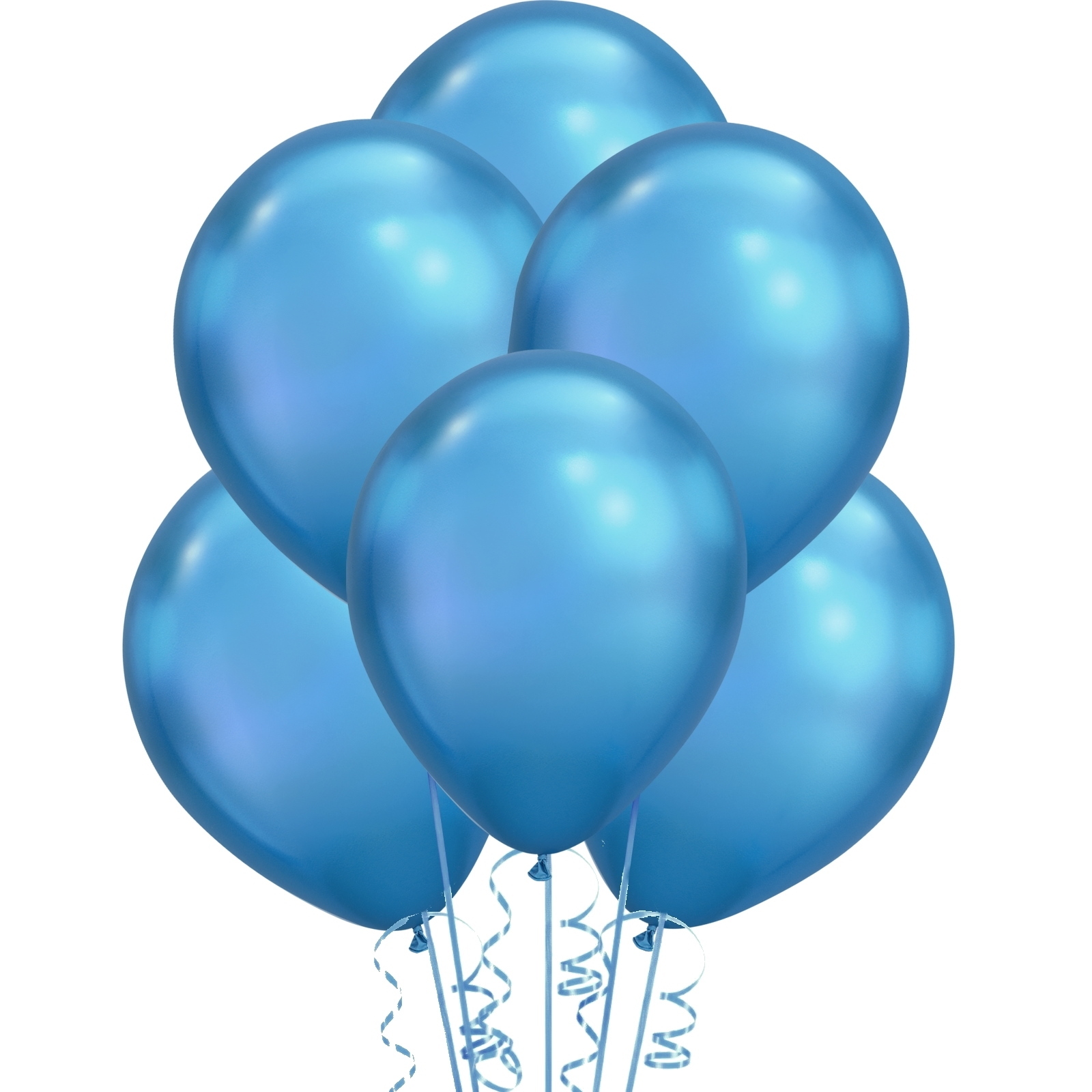 Qualatex Chrome Blue Balloons 30cm Round (Pack of 25)