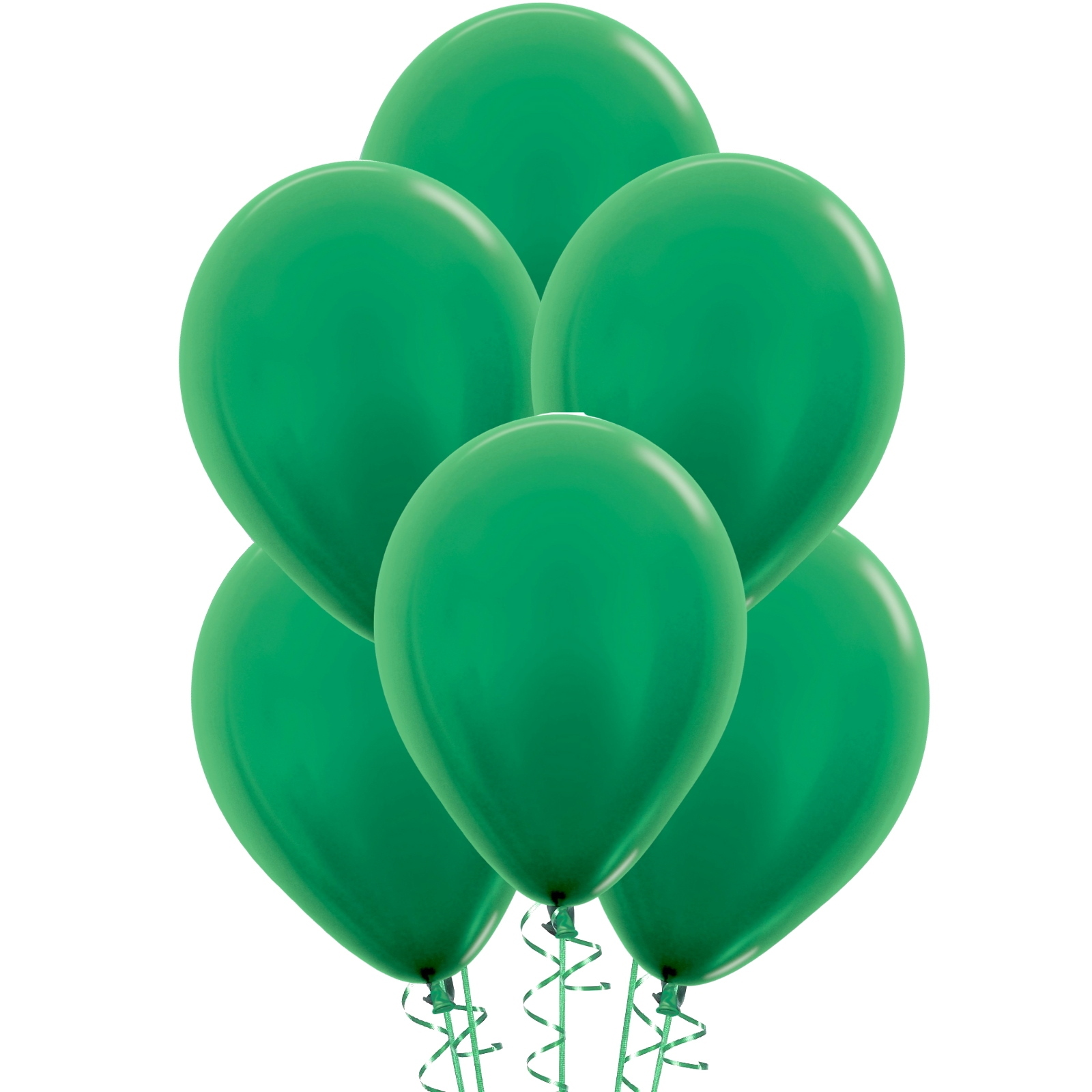 Green Metallic Latex Balloons 30cm Round (Pack of 25)