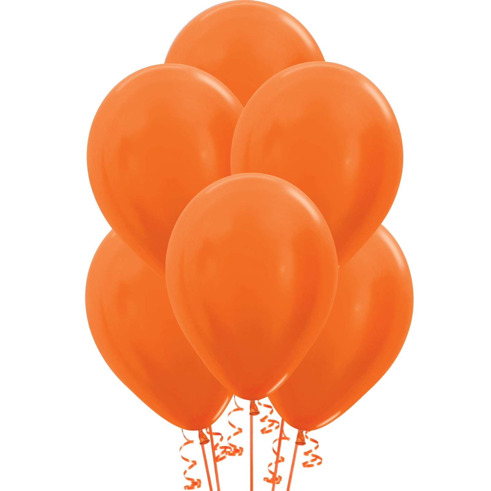 Metallic Orange Latex Balloons 30cm Round (Pack of 25)