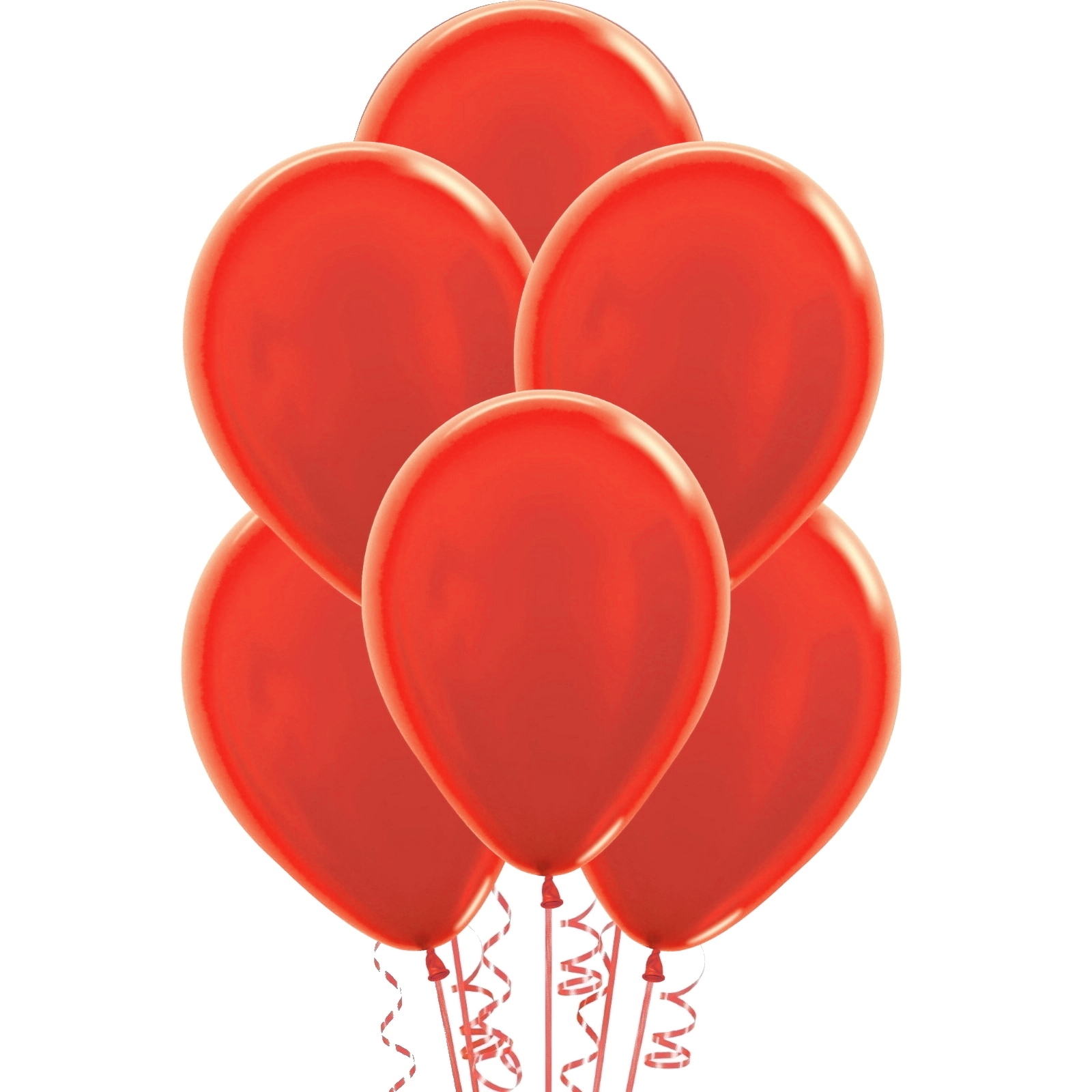 Metallic Cherry Red Latex Balloons 30cm Round (Pack of 25)