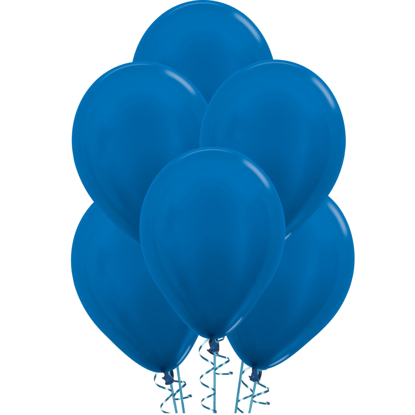 Metallic Blue Latex Balloons 30cm Round (Pack of 25)