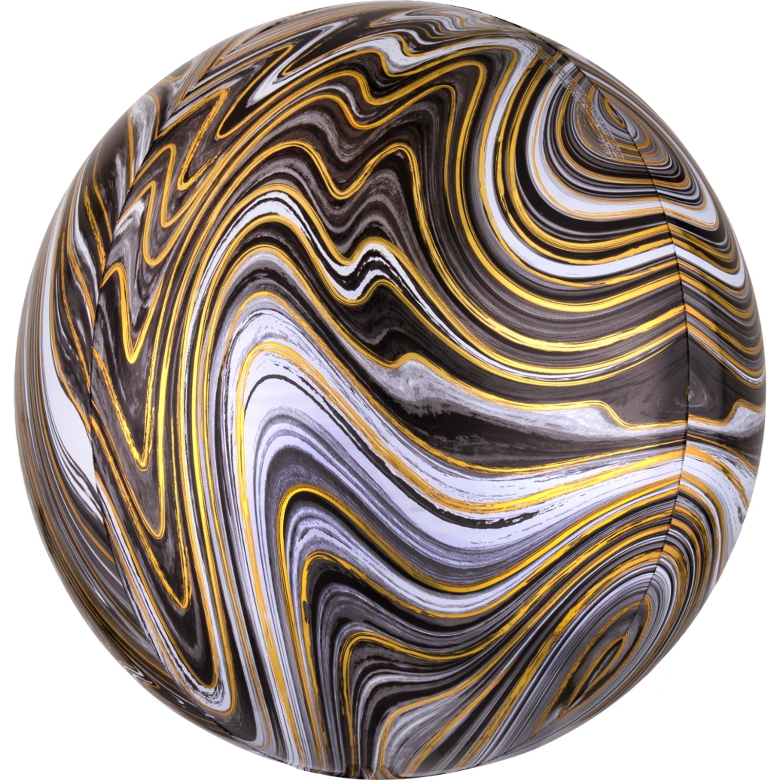 Orbz Black Marblez Helium Balloon