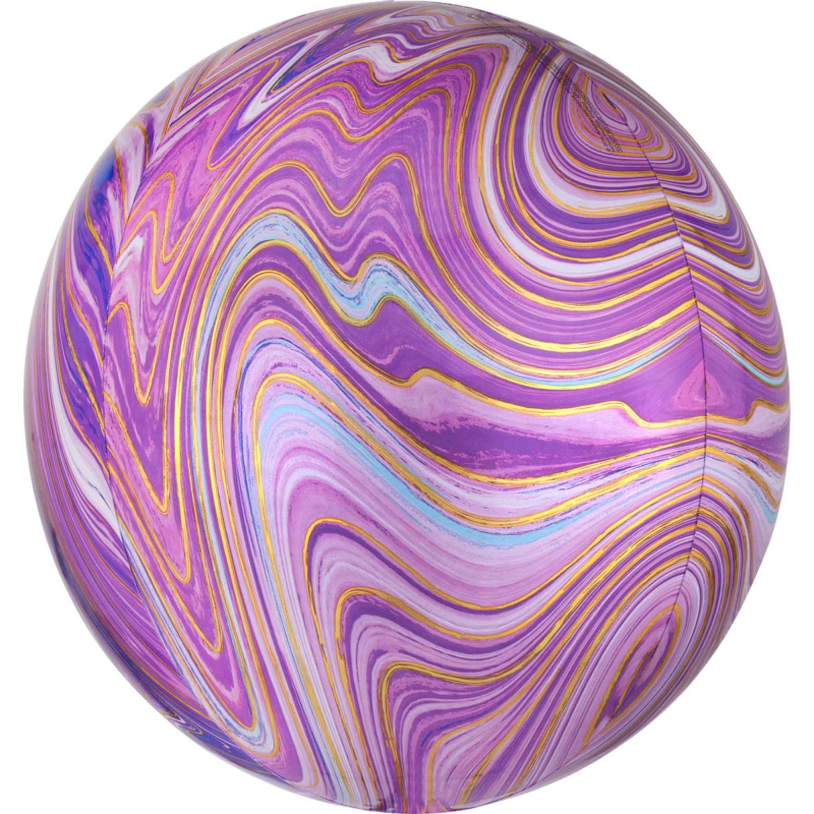 Orbz Marblez Purple Helium Balloon