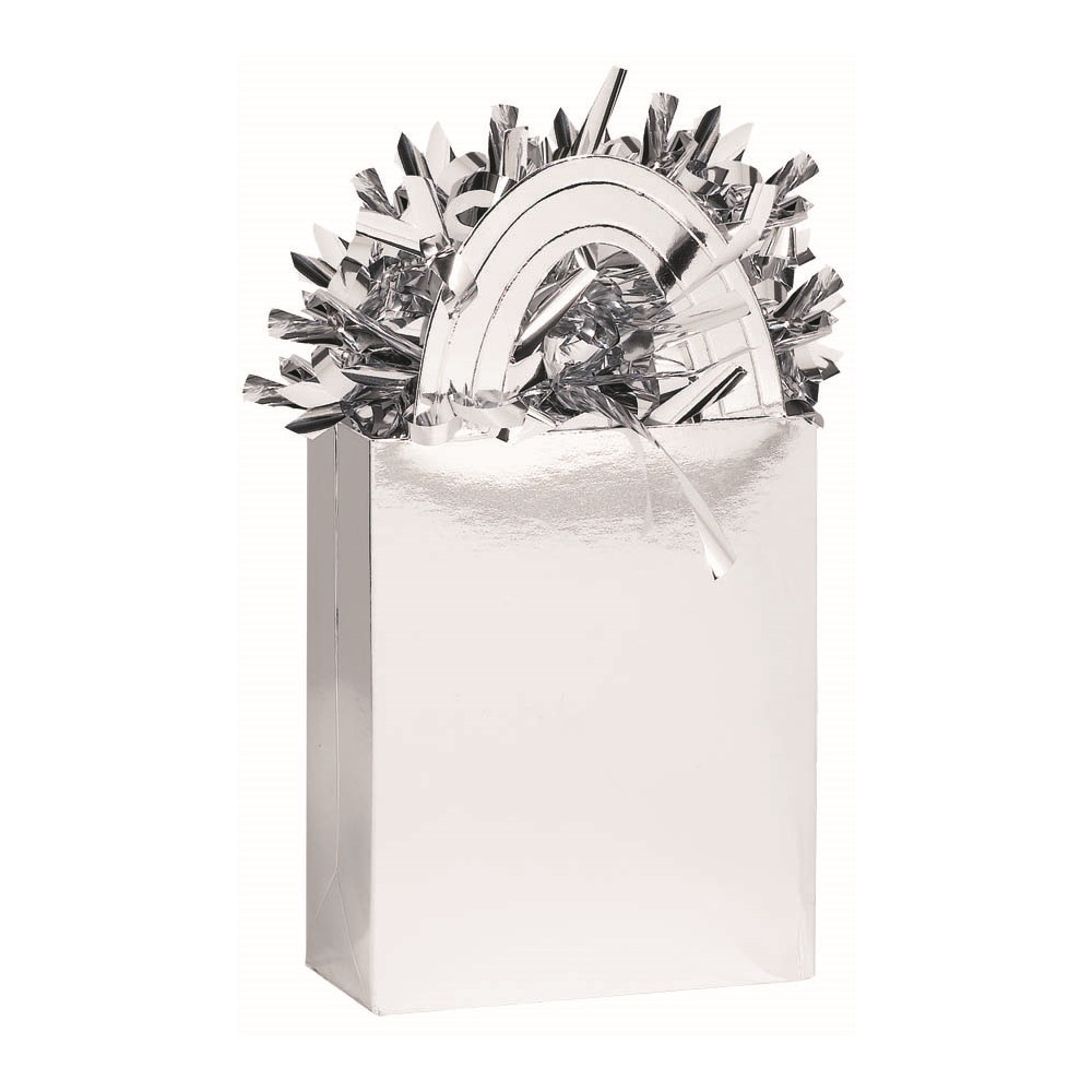 Silver Gift Bag Balloon Weight
