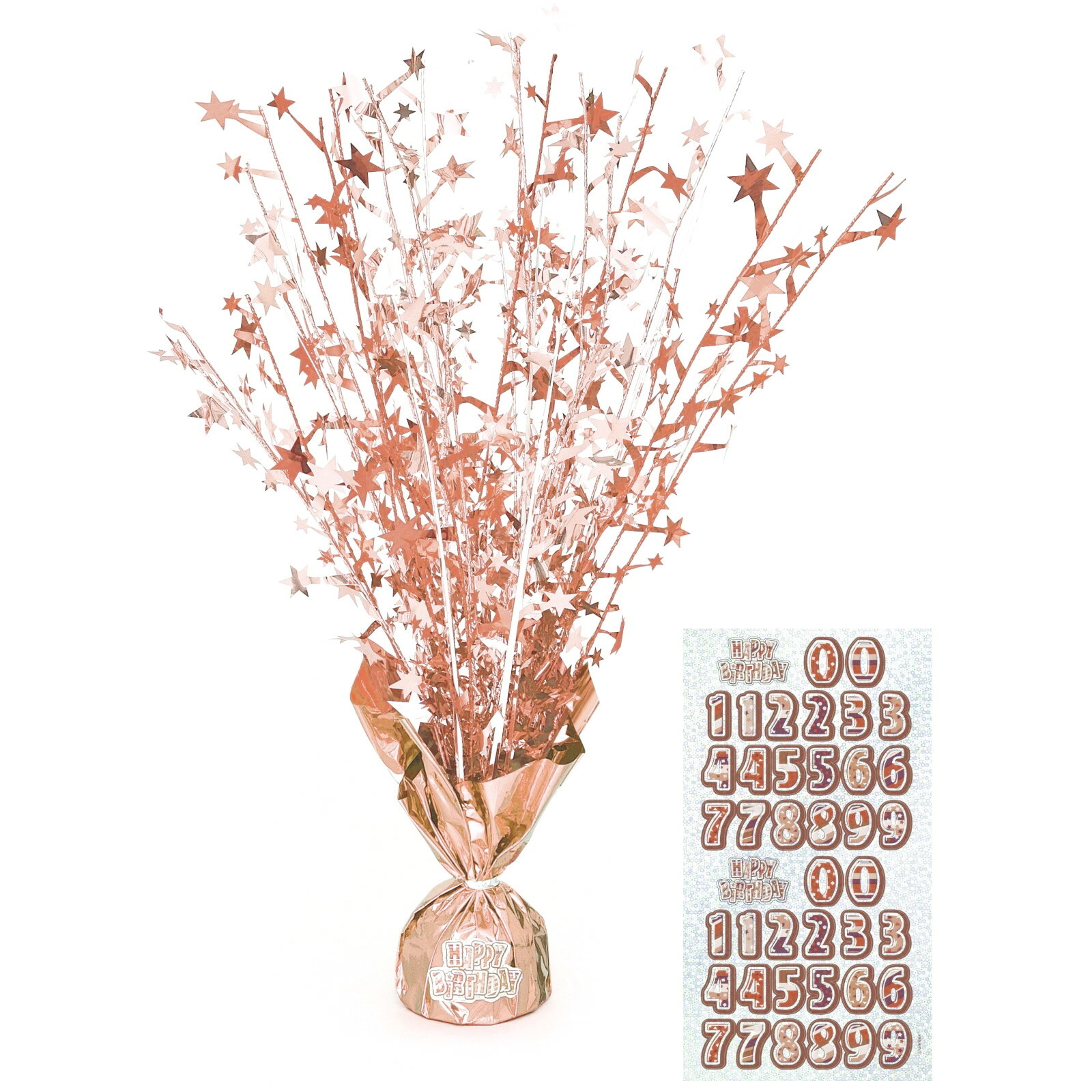 Glitz Rose Gold Balloon Weight Centrepiece