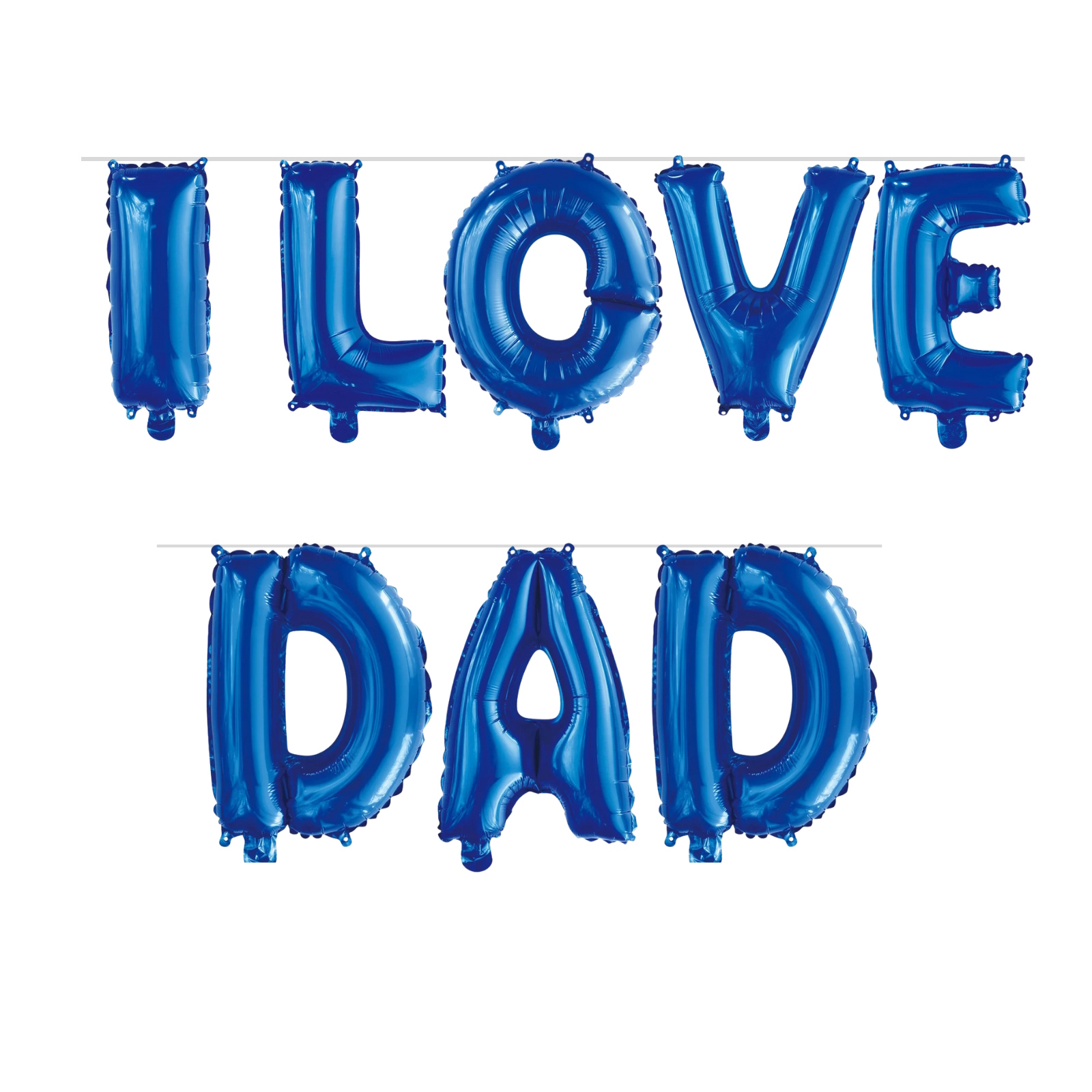 Blue I Love Dad Air Fill Foil Balloon Banner 