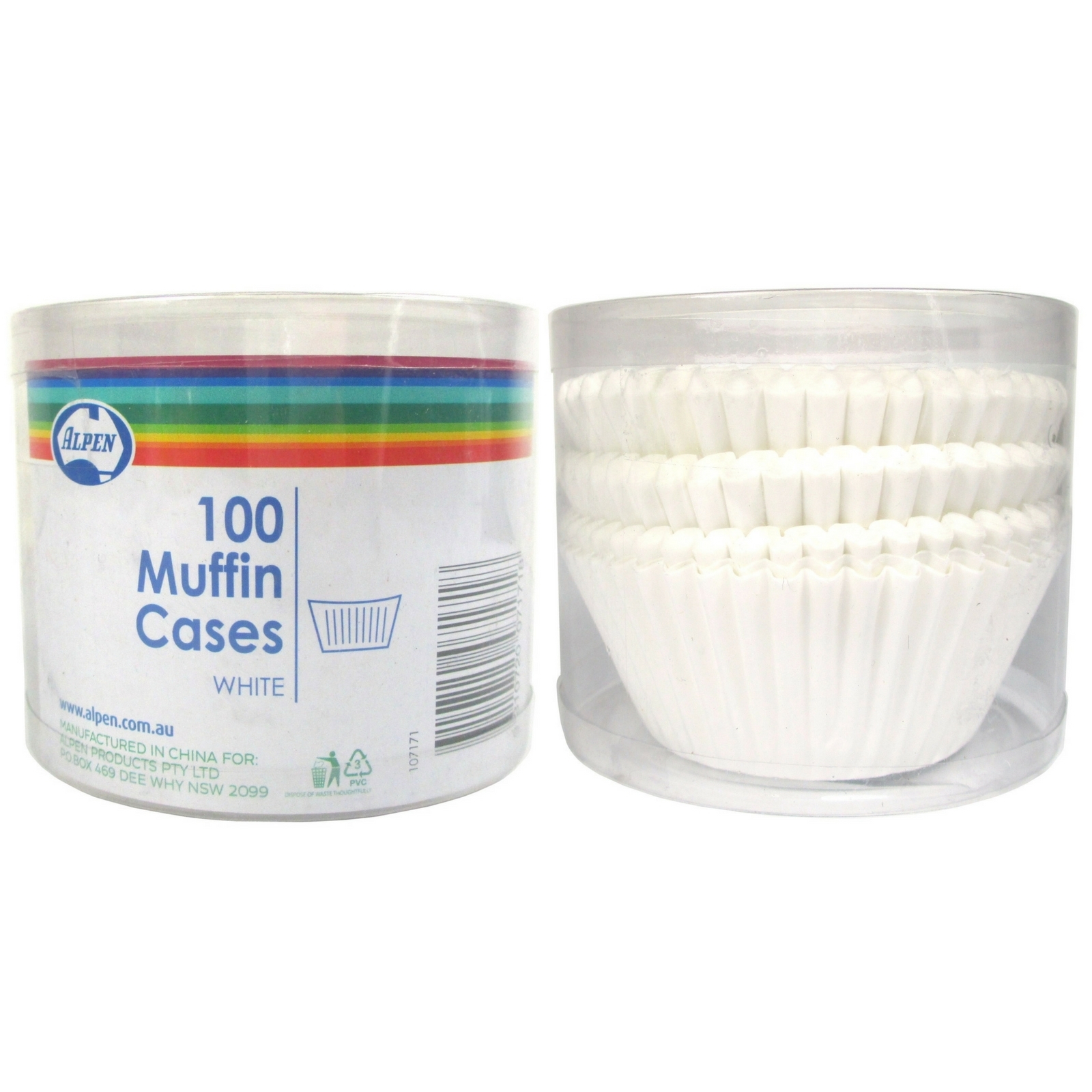 White Baking Cups Muffin Cases (Pack of 100)