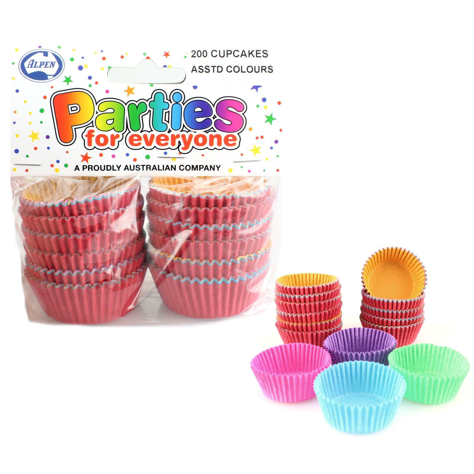 Small Coloured Cupcake Baking Cups (Pack of 200)