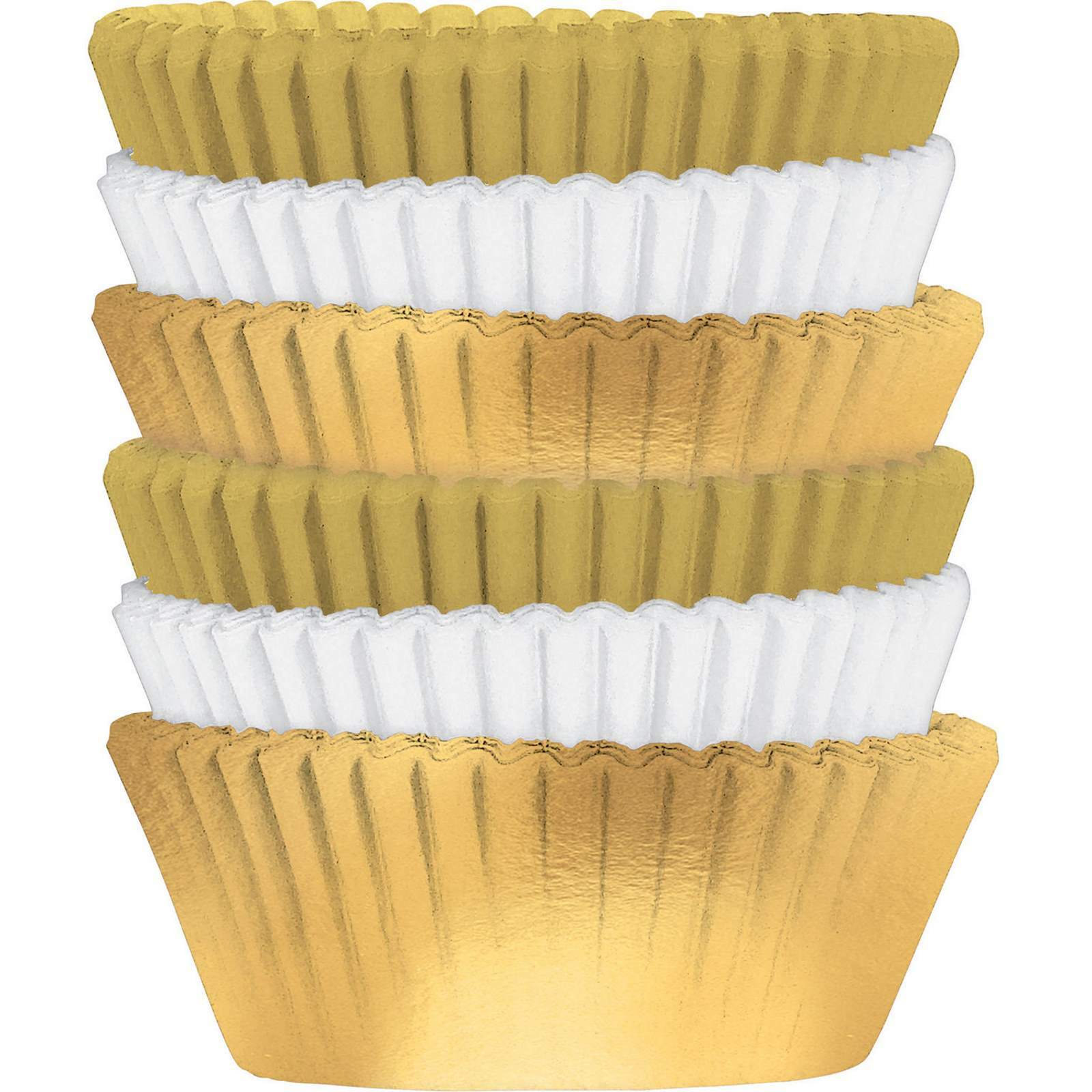 Gold and White Baking Cups (Pack of 150)
