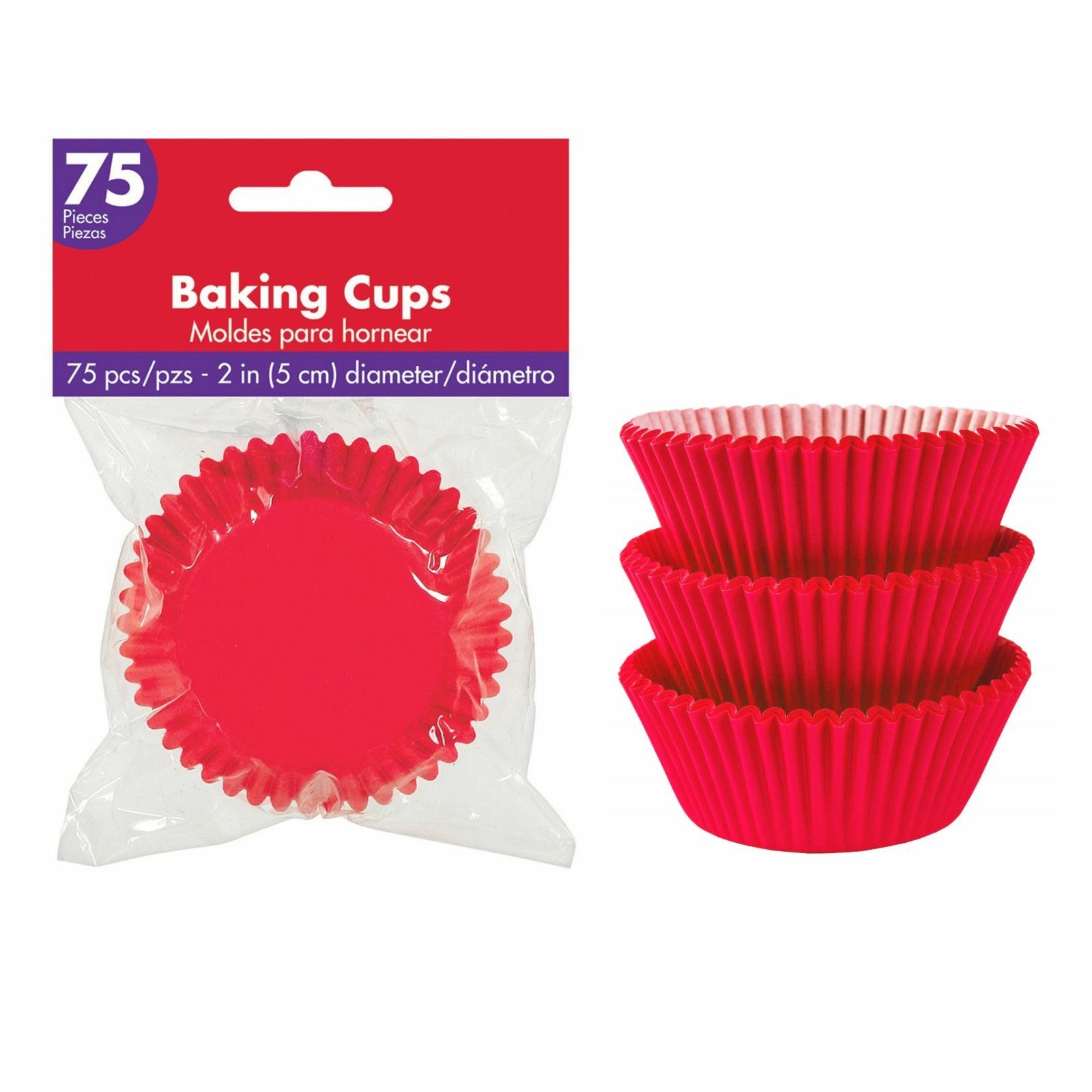 Red 5cm Baking Cups (Pack of 75)